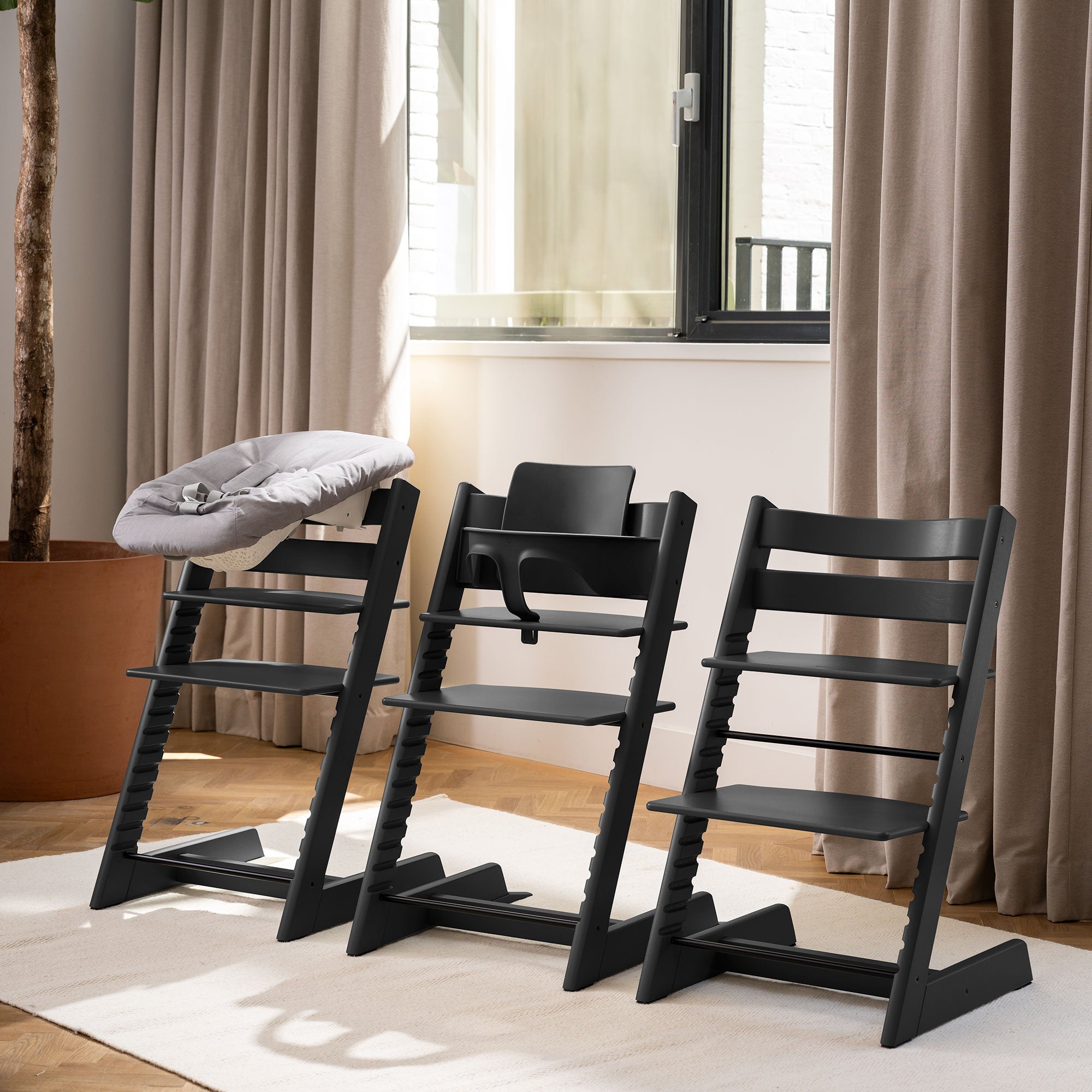 Stokke Tripp Trapp Highchair and Baby Set in Black
