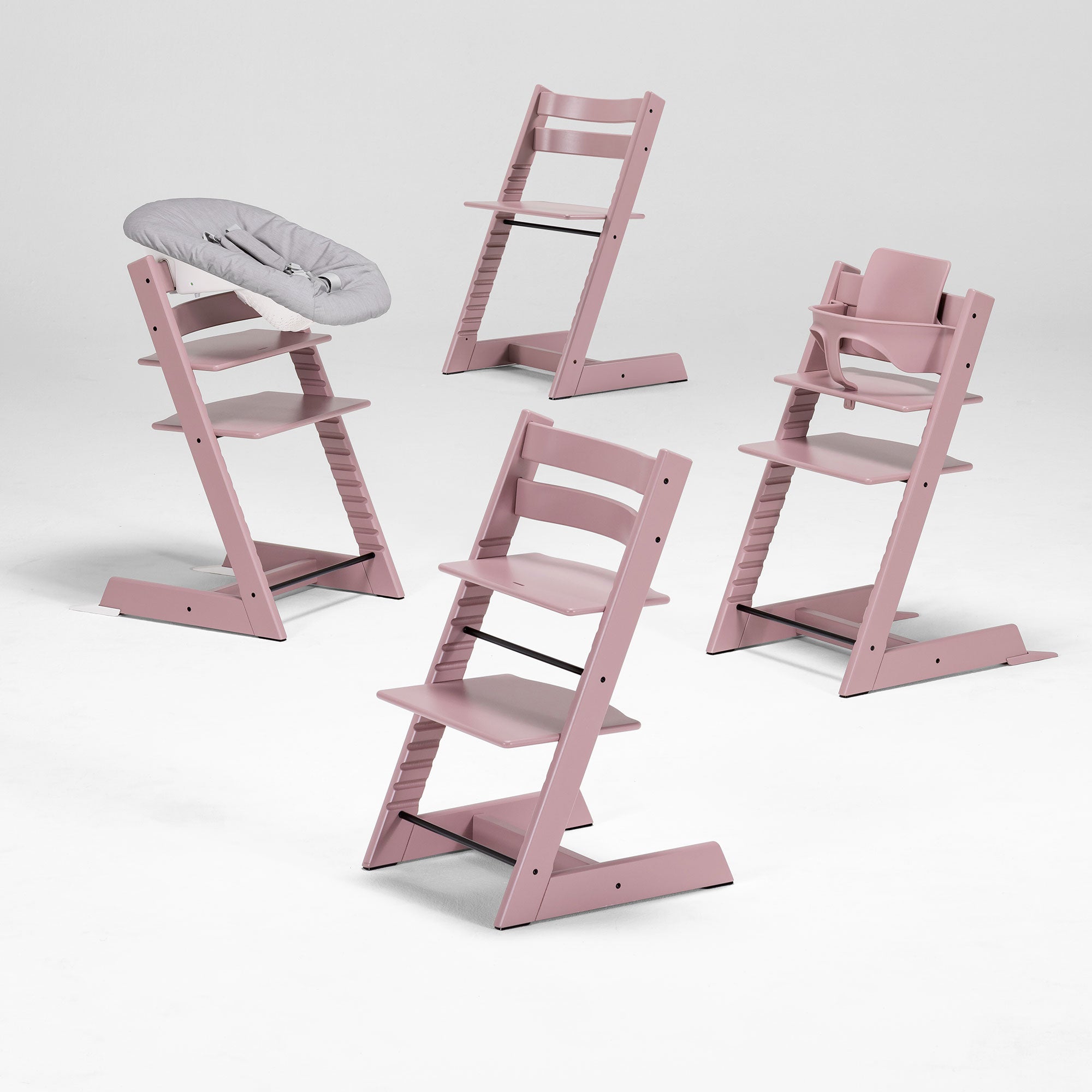 Stokke Tripp Trapp Highchair and Baby Set & Tray in Heather Mauve