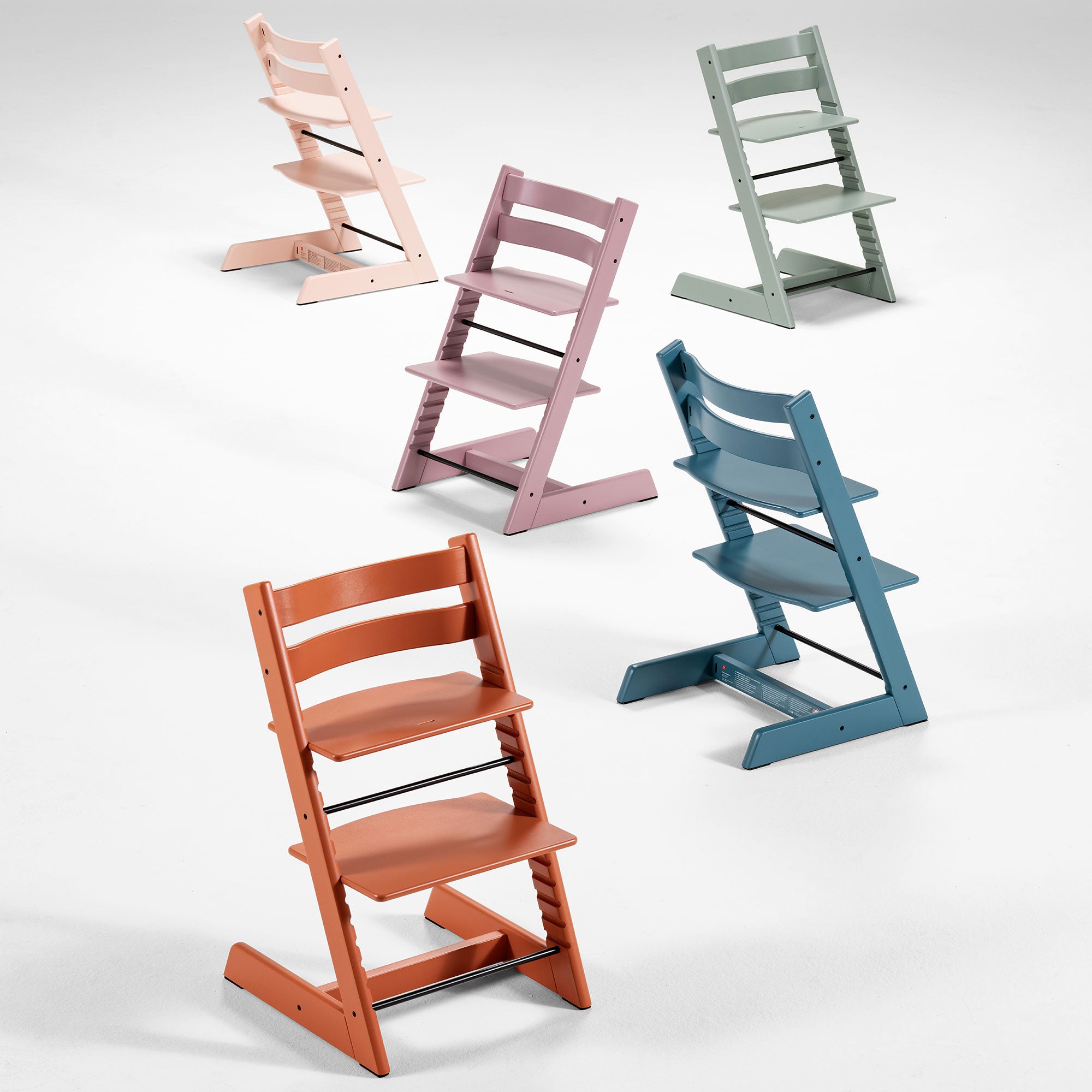 Stokke Trip Trapp Highchair Newborn & Baby Set Bundle in Serene Pink