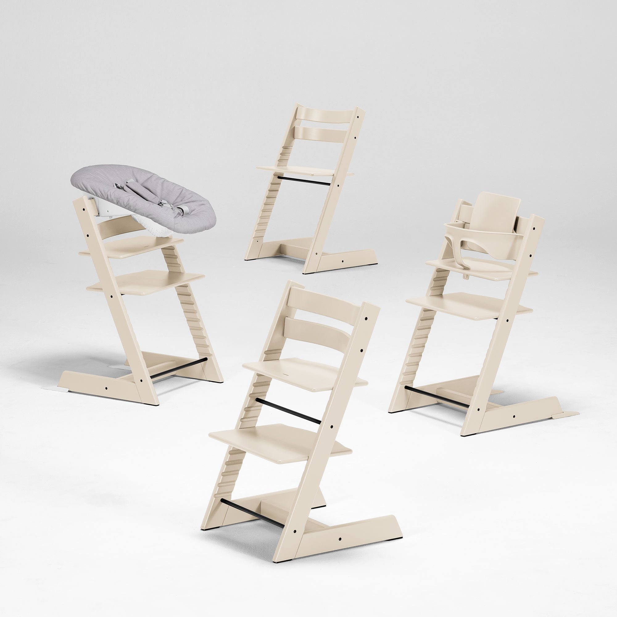 Stokke Tripp Trapp Highchair with Cushion & Baby Set in Vanilla White
