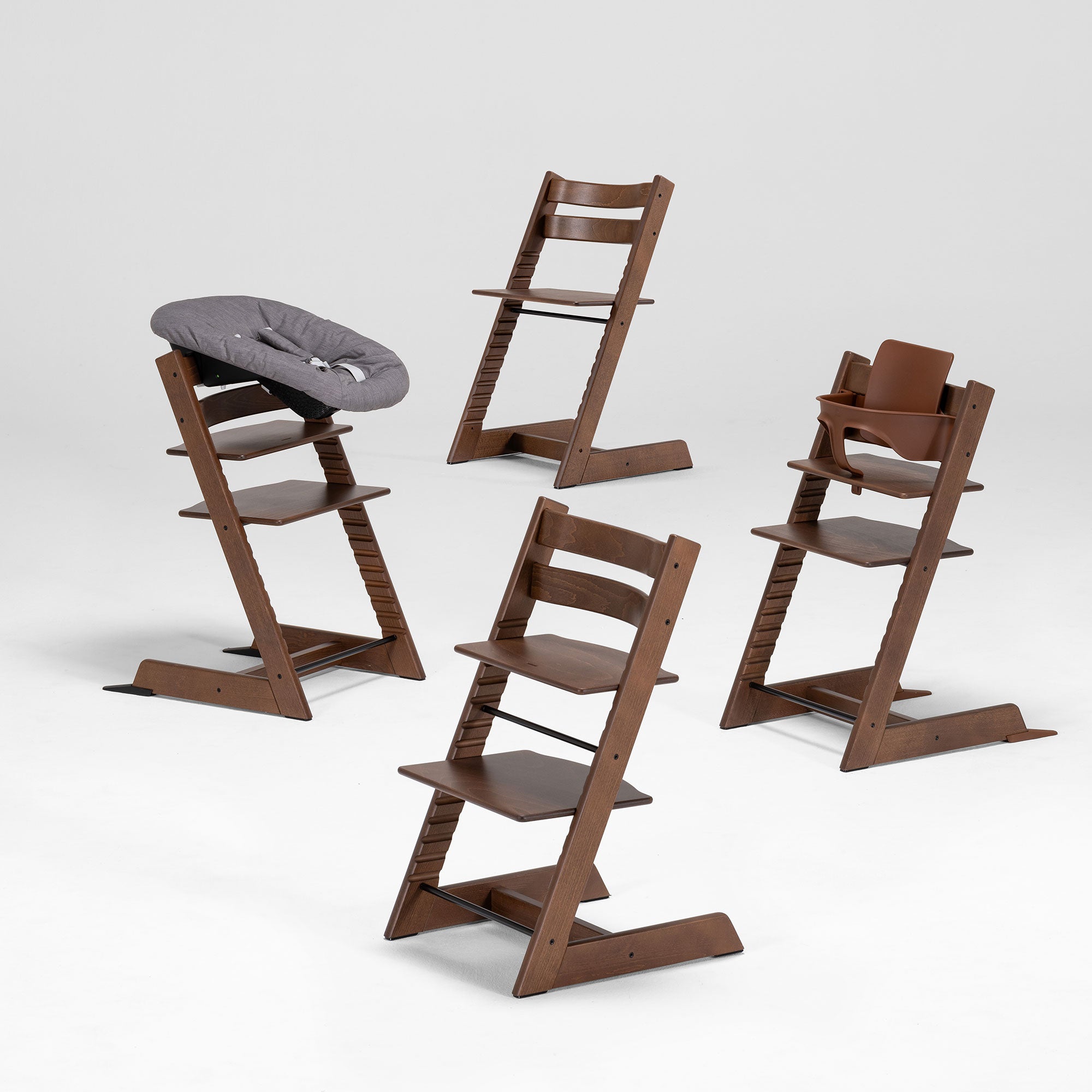 Stokke Tripp Trapp Highchair and Baby Set & Tray in Warm Brown