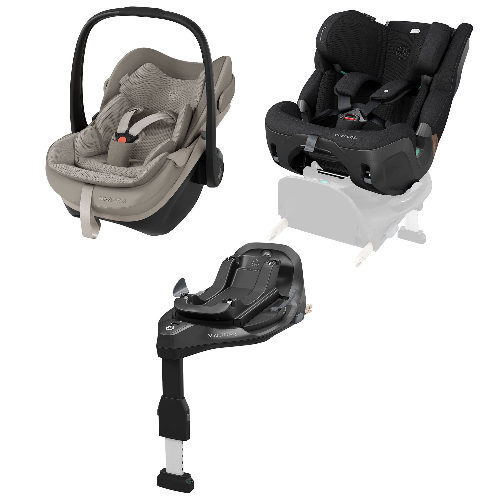 Maxi-Cosi Slide Pro Family Bundle in Sand/Black