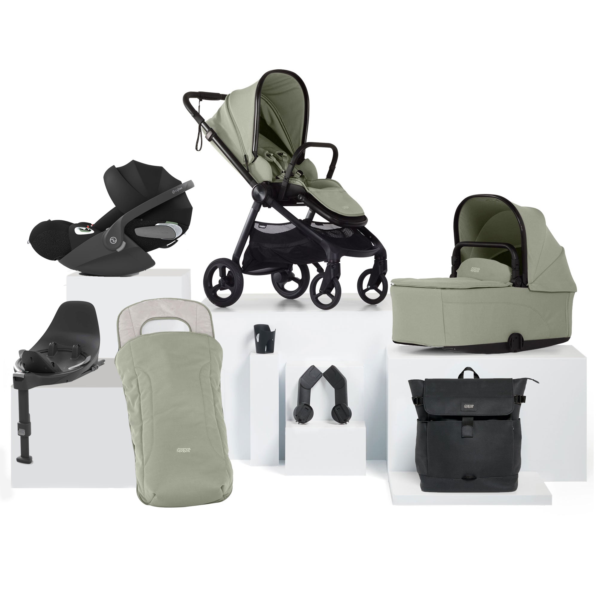 Mamas & Papas Vardo Complete Cybex Bundle in Sage