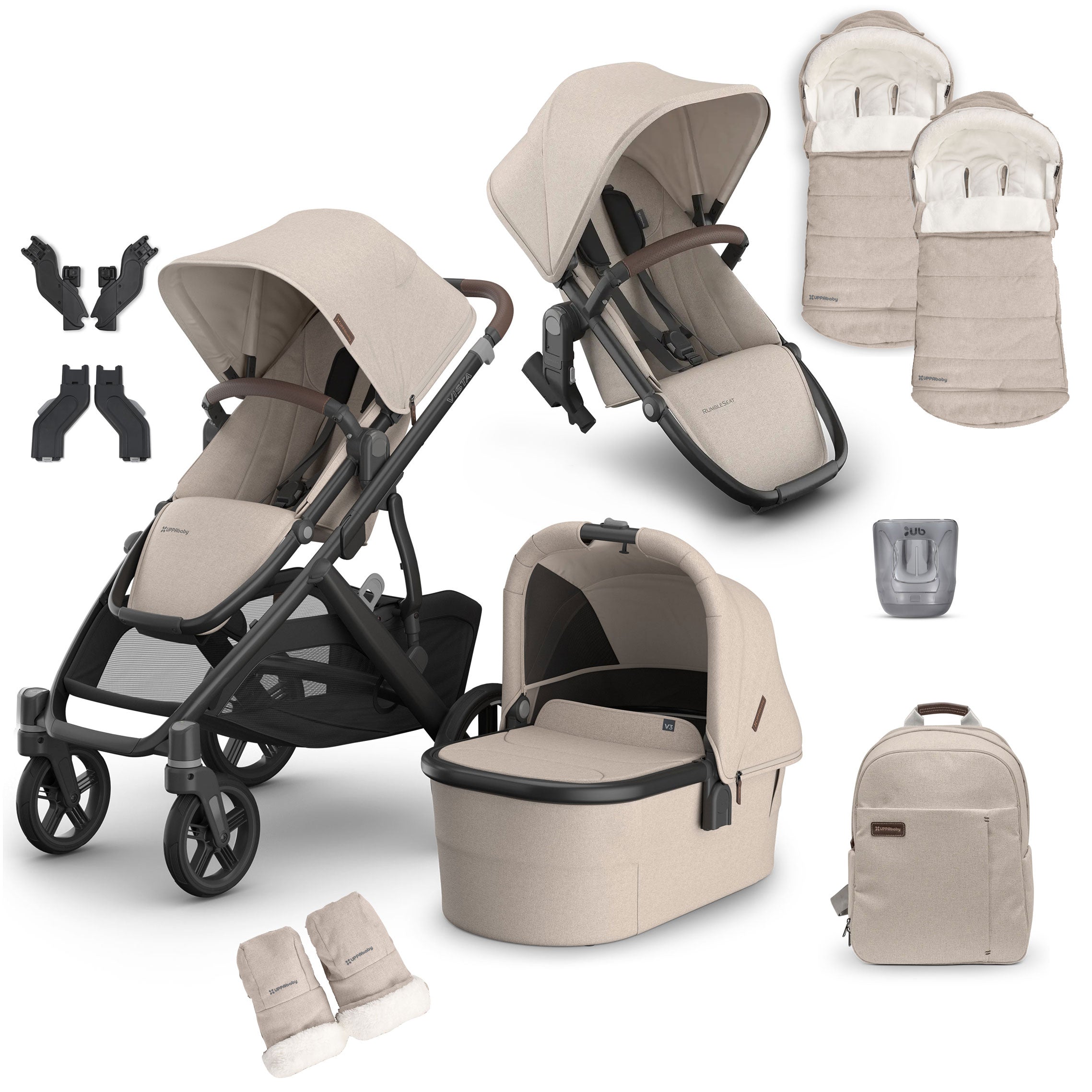 Uppababy Vista V3 Duo Complete Bundle in Ada