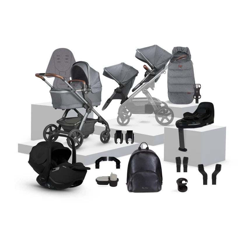 Silver Cross Wave 3 Growing Family Glide Travel System in Lunar