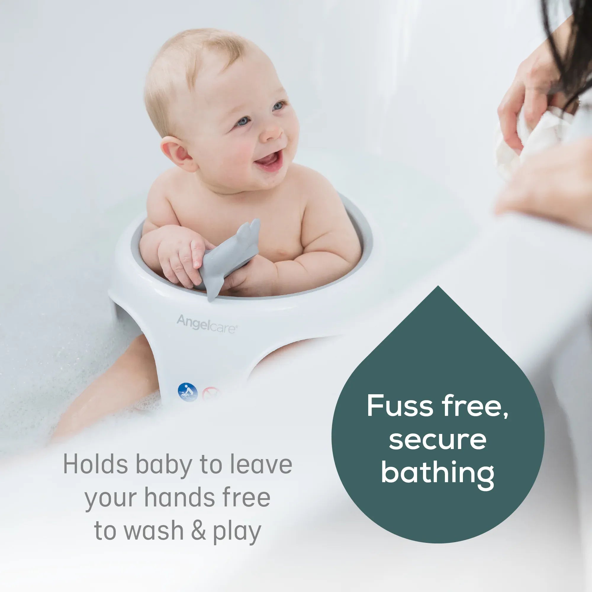 Angelcare Soft Touch Bath Seat in Grey Bathing & Grooming AC3120 666594201140