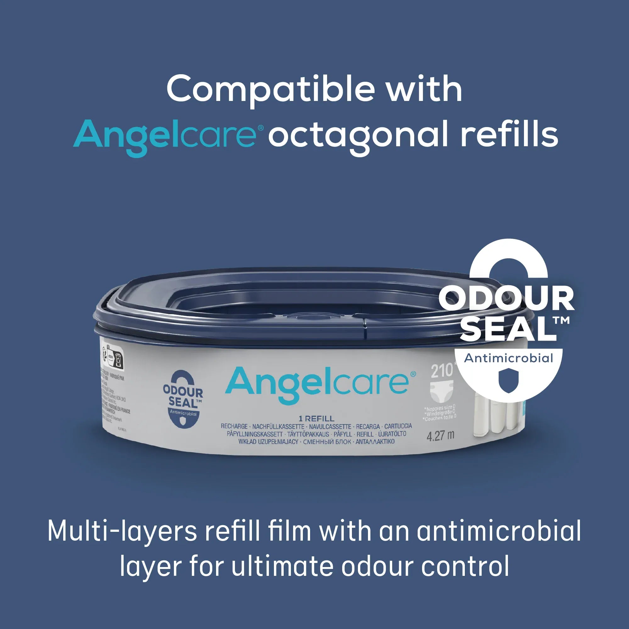 Angelcare XL Nappy Bin in White Bathing & Grooming AD8000XL-4R 666594211873