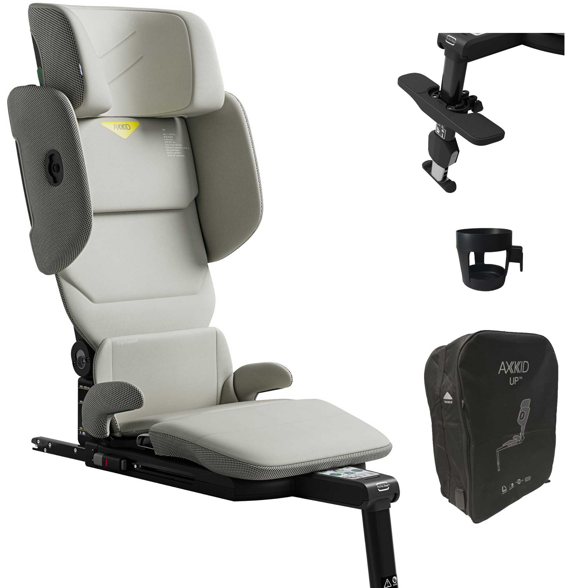 Axkid Up Highback booster Seat in Beachgrass Beige Highback Booster Seats 27050143 7350150973338