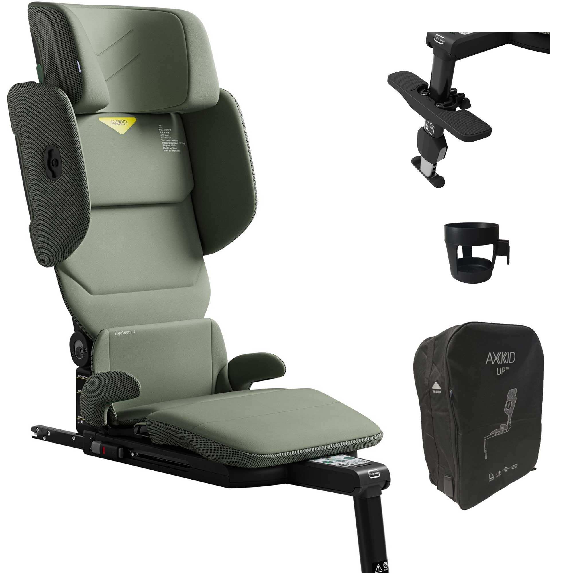 Axkid Up Highback booster Seat in Bloom Green Highback Booster Seats 27050142 7350150973321