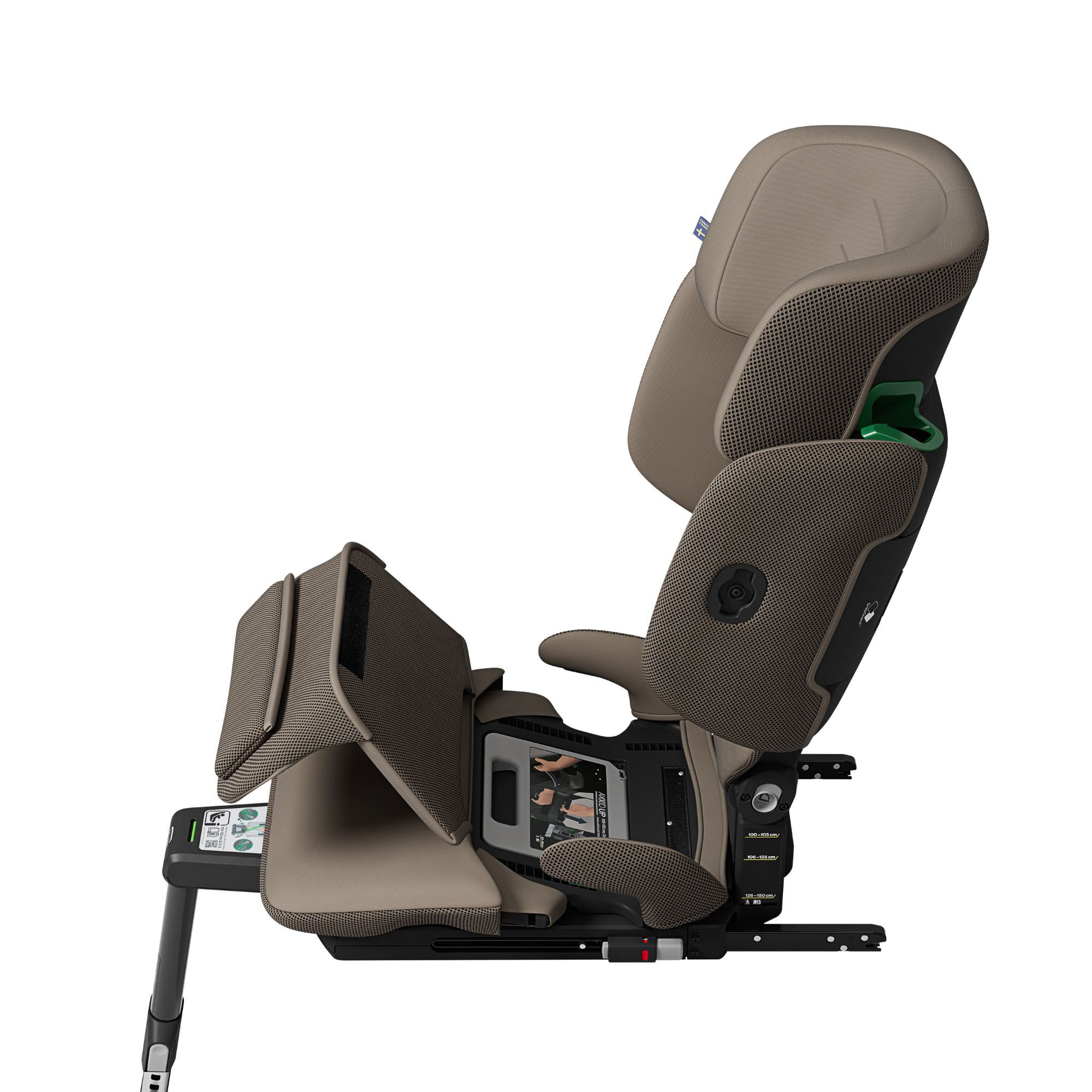 Axkid Up Highback booster Seat in Driftwood Beige Highback Booster Seats