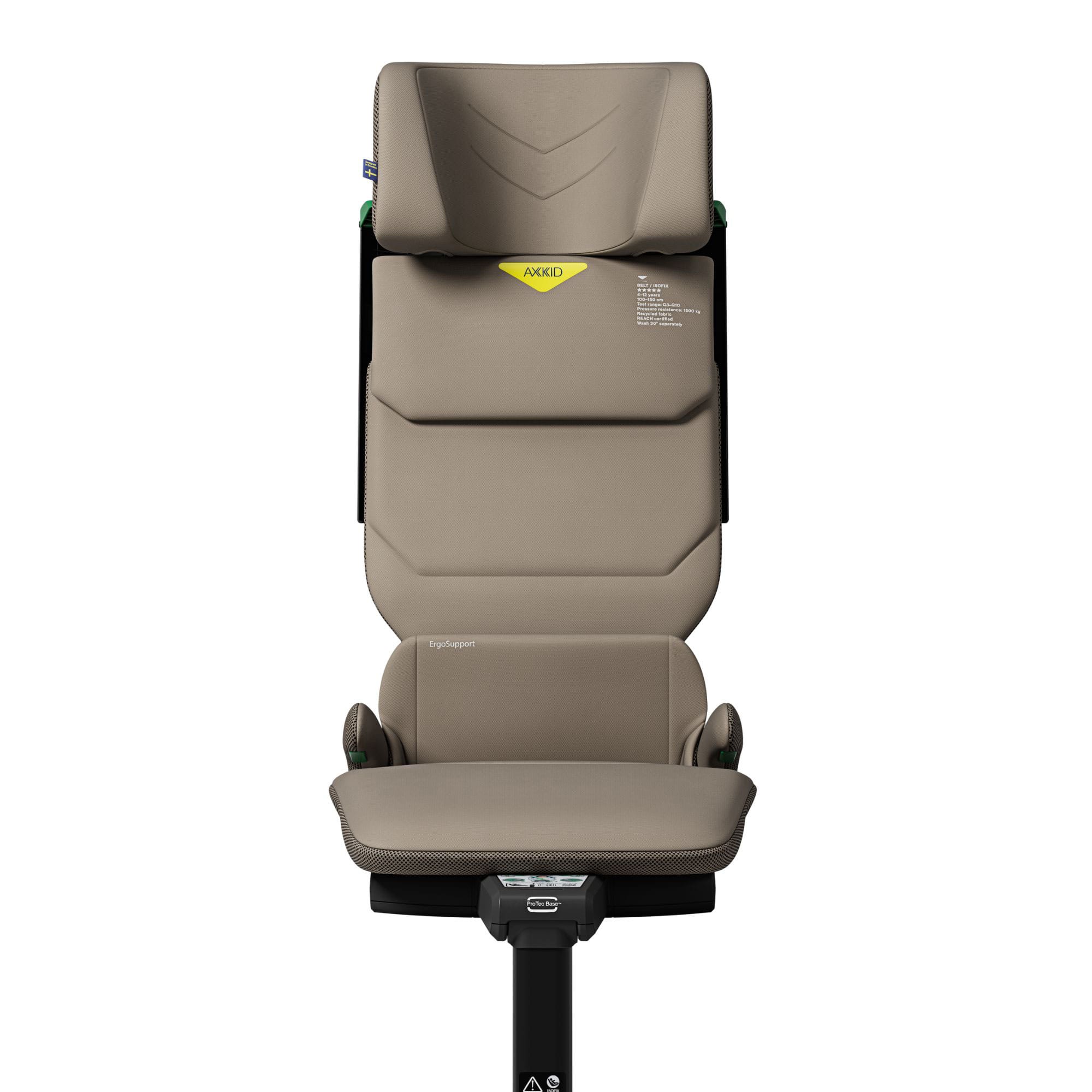 Axkid Up Highback booster Seat in Driftwood Beige Highback Booster Seats