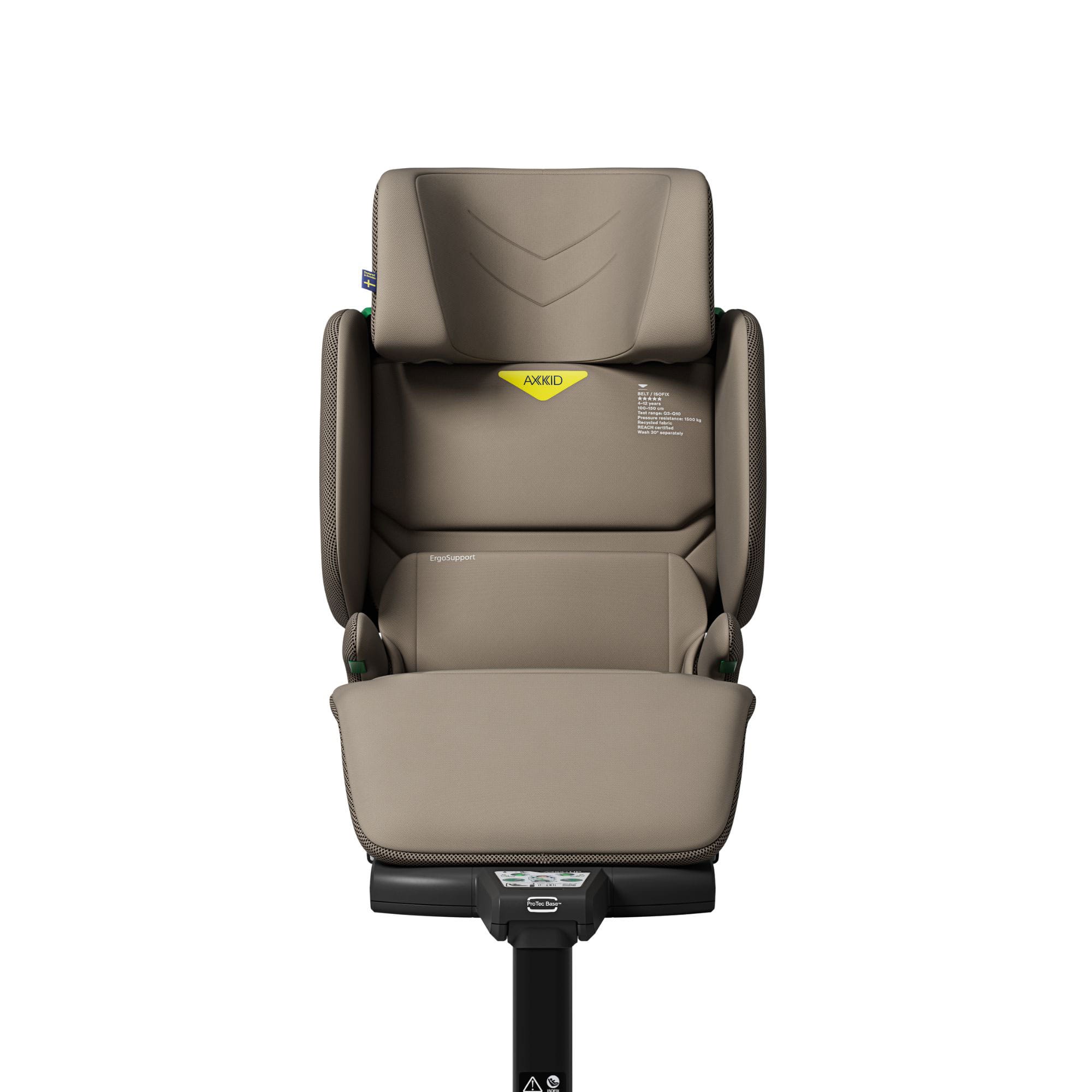 Axkid Up Highback booster Seat in Driftwood Beige Highback Booster Seats