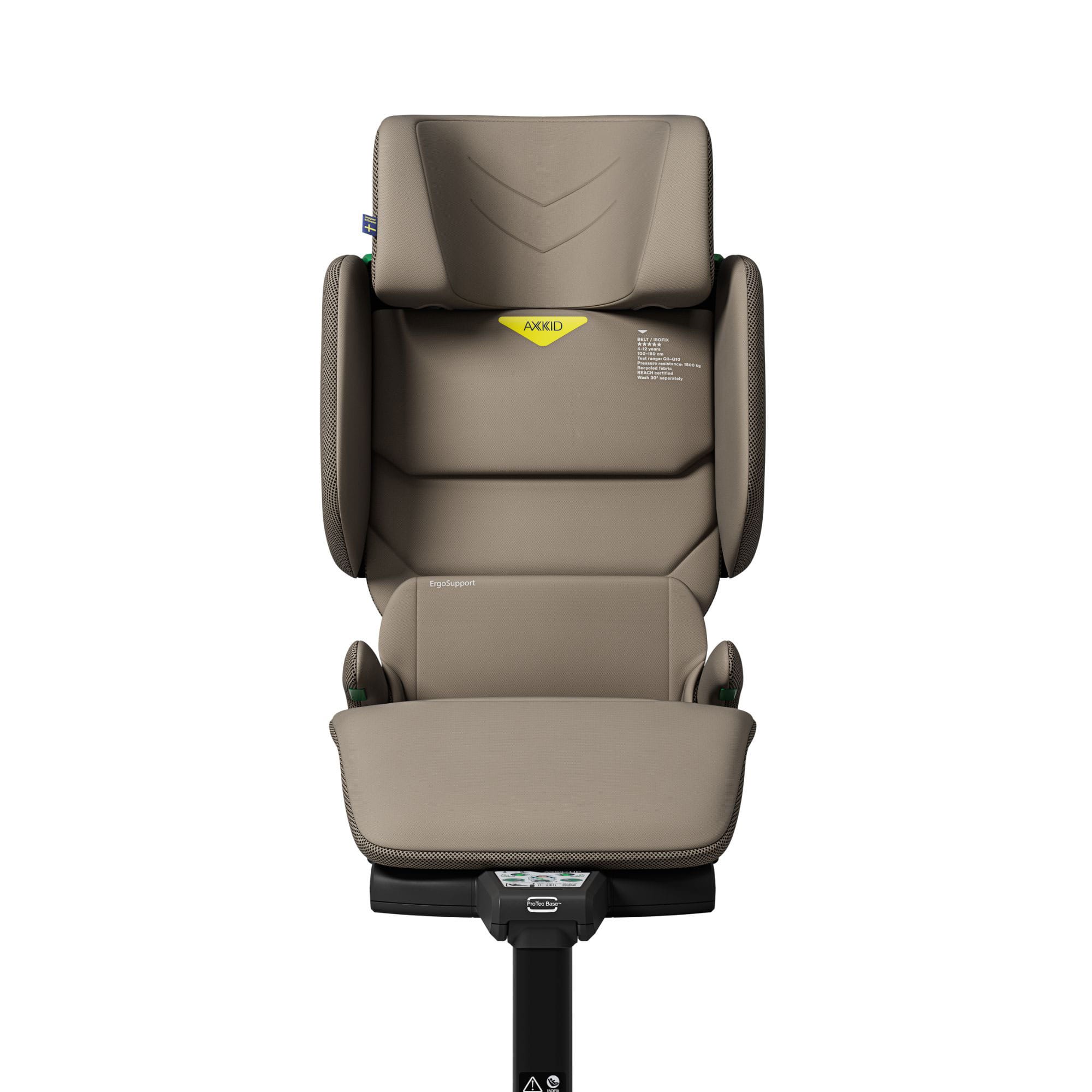 Axkid Up Highback booster Seat in Driftwood Beige Highback Booster Seats