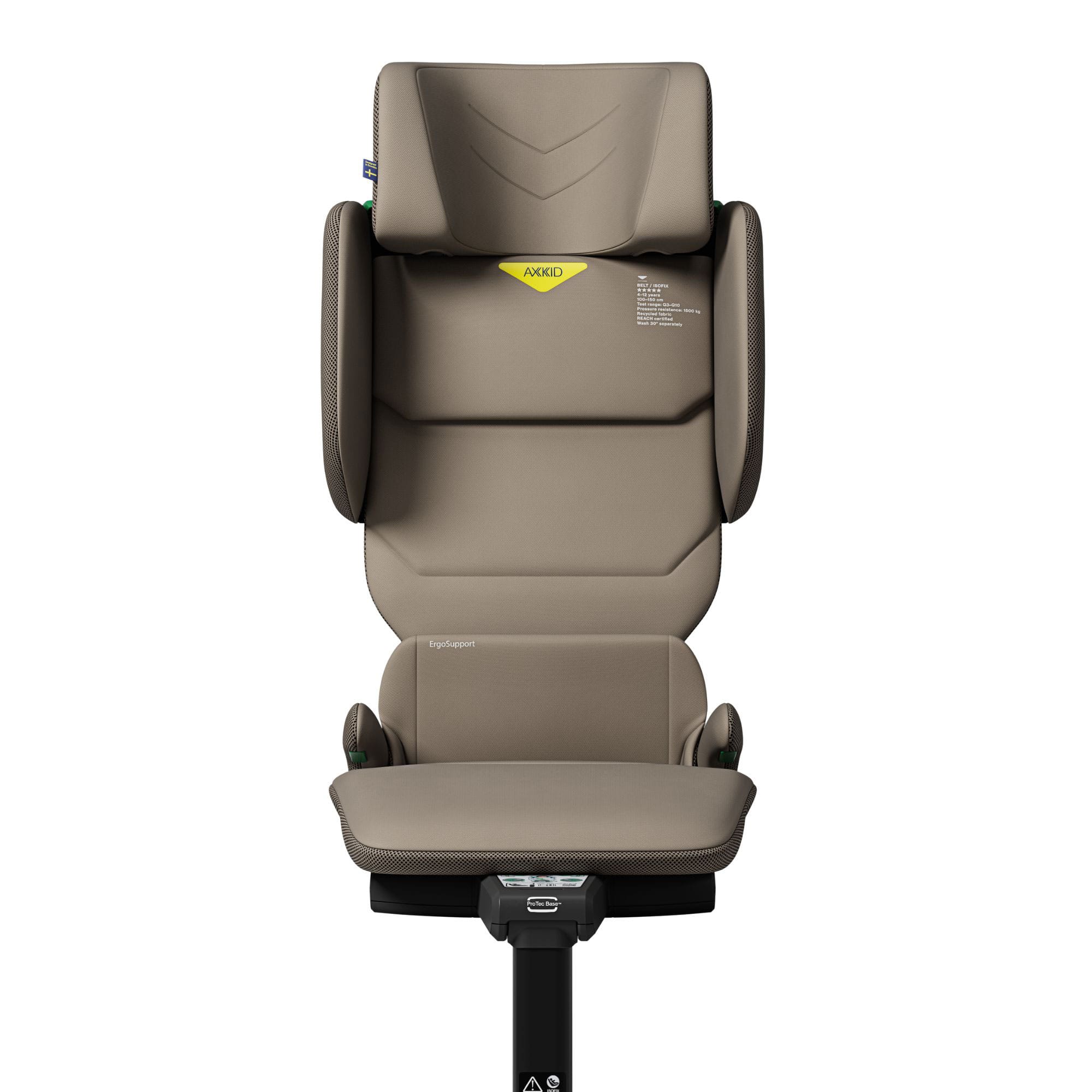 Axkid Up Highback booster Seat in Driftwood Beige Highback Booster Seats
