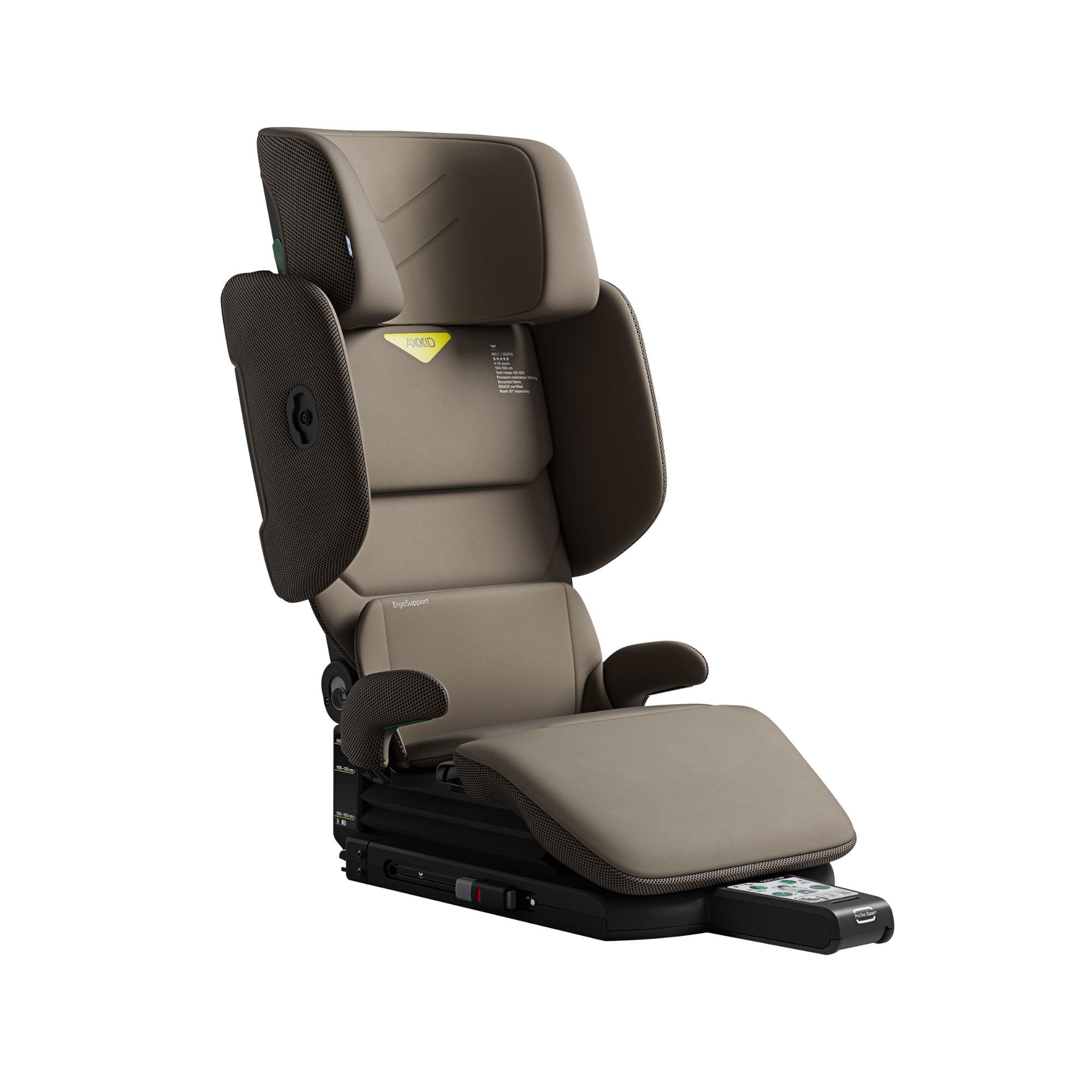 Axkid Up Highback booster Seat in Driftwood Beige Highback Booster Seats