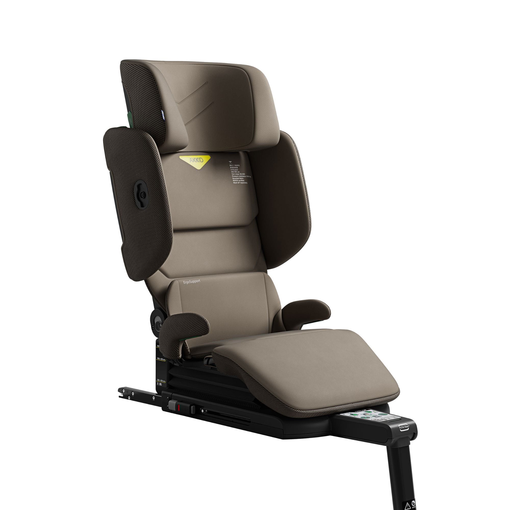 Axkid Up Highback booster Seat in Driftwood Beige Highback Booster Seats