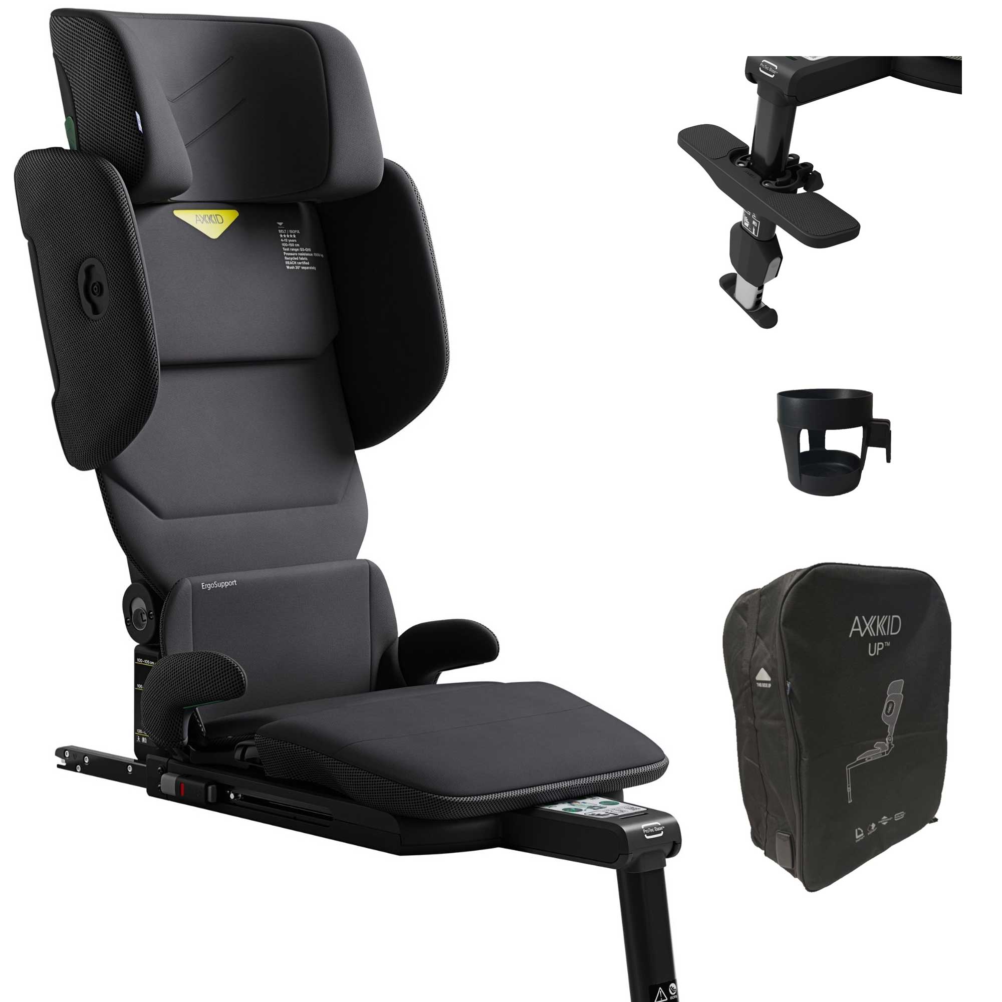 Axkid Up Highback booster Seat in Mist Grey Highback Booster Seats 27050140 7350150973307