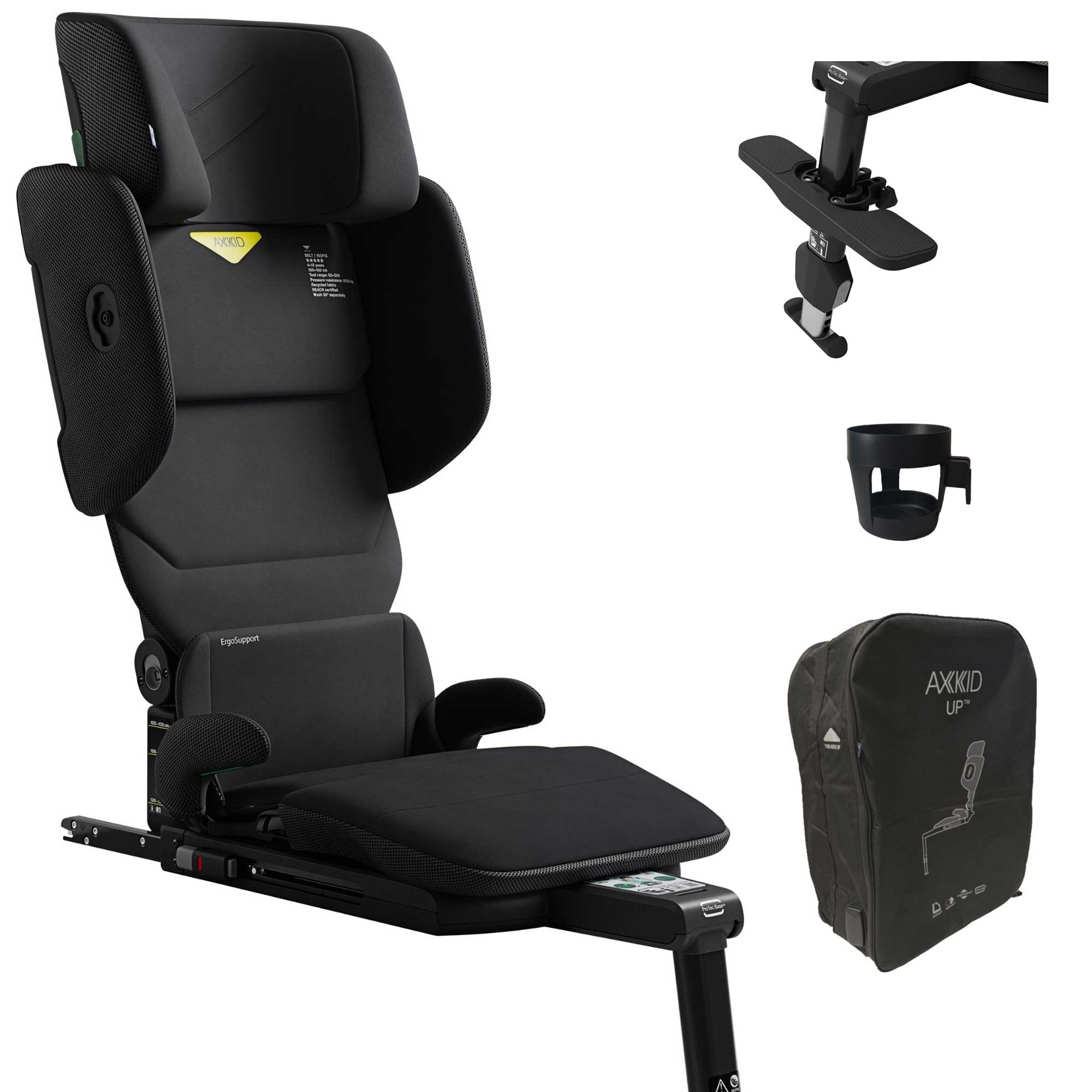 Axkid Up Highback booster Seat in Storm Black Highback Booster Seats 27050139 7350150973291