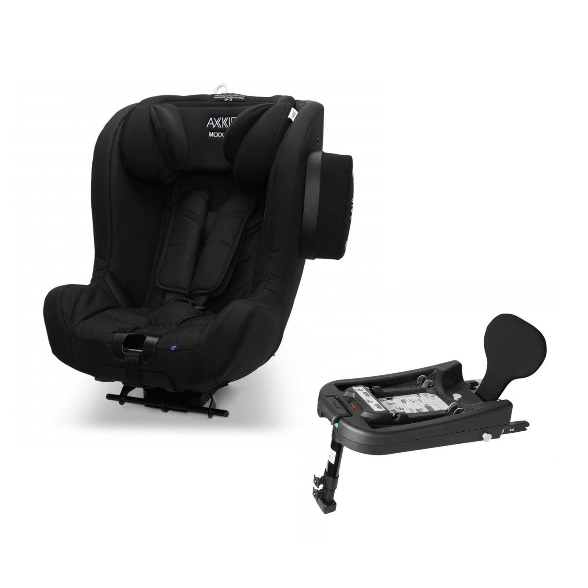 Axkid Modukid i-Size Car Seat & Enviro Base in Shell Black Toddler Car Seats 4FAFS9B 7350057584484