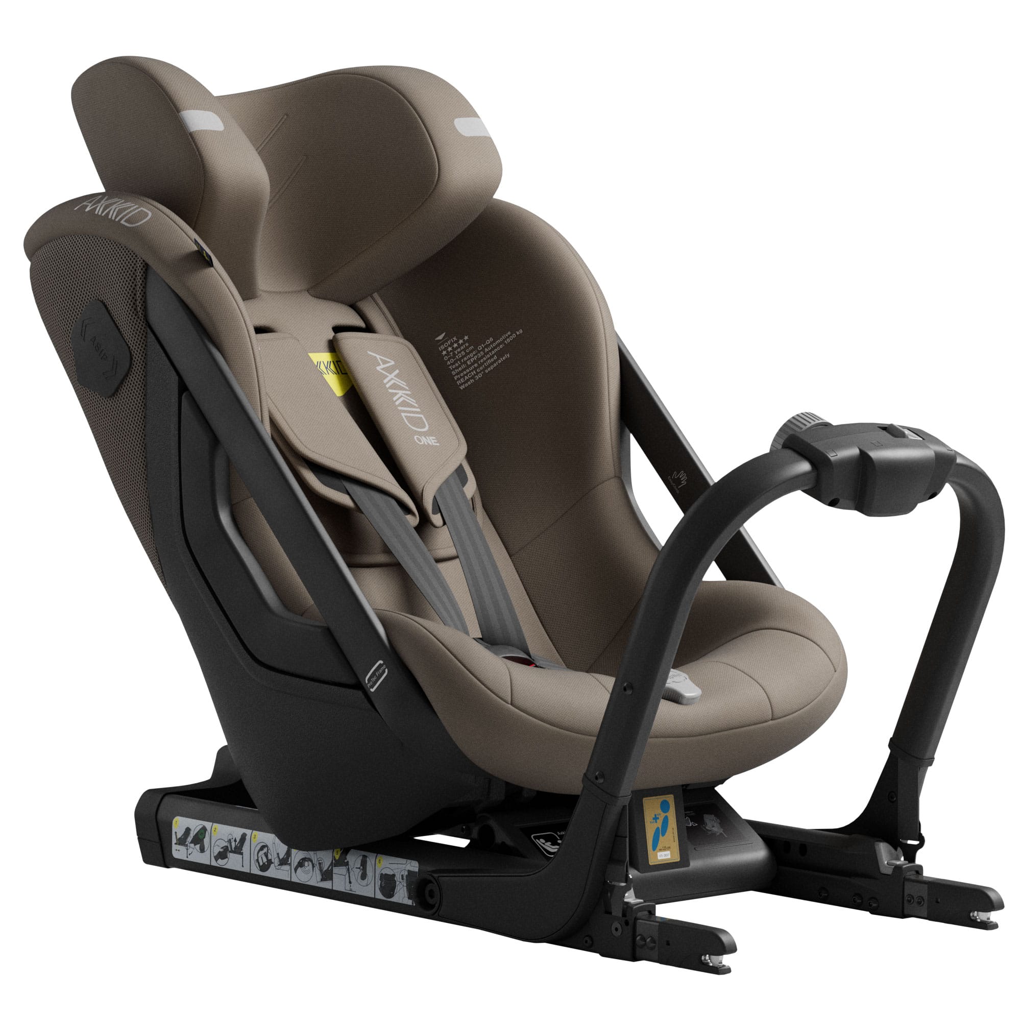 Axkid One 3 in Driftwood Beige Toddler Car Seats 25110247-FSP 7350150974762