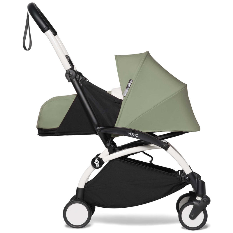 BABYZEN YOYO2 0+ Complete Stroller White/Olive Pushchairs & Buggies 13874-WHT-OLV 3701244008452