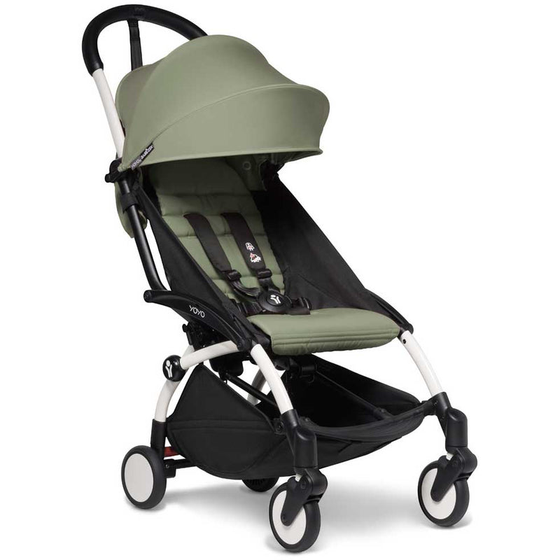 BABYZEN YOYO2 0+ Complete Stroller White/Olive Pushchairs & Buggies 13874-WHT-OLV 3701244008452
