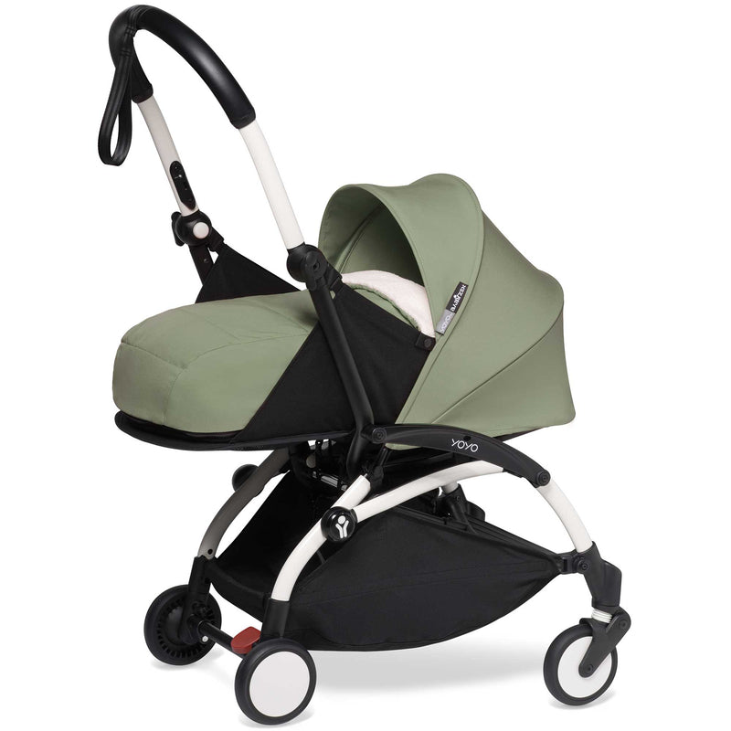 BABYZEN YOYO2 0+ Complete Stroller White/Olive Pushchairs & Buggies 13874-WHT-OLV 3701244008452