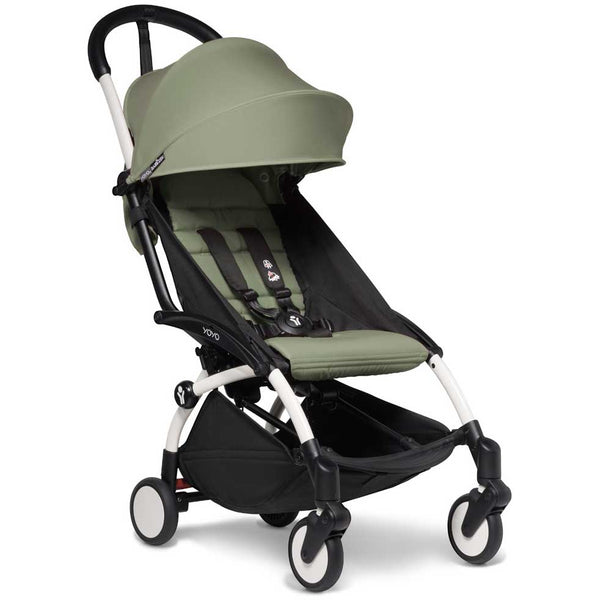 BABYZEN YOYO2 6m+ Stroller White/Olive Pushchairs & Buggies 13878-WHT-OLV 3701244008452