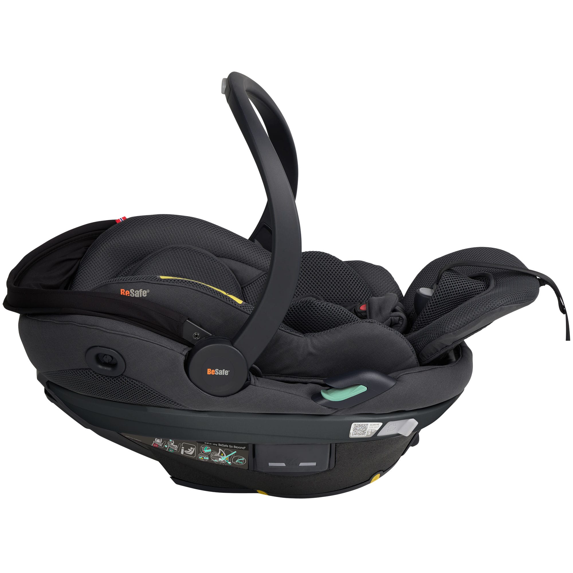BeSafe Go Beyond 2 Car Seat in Anthracite Mesh Baby Car Seats