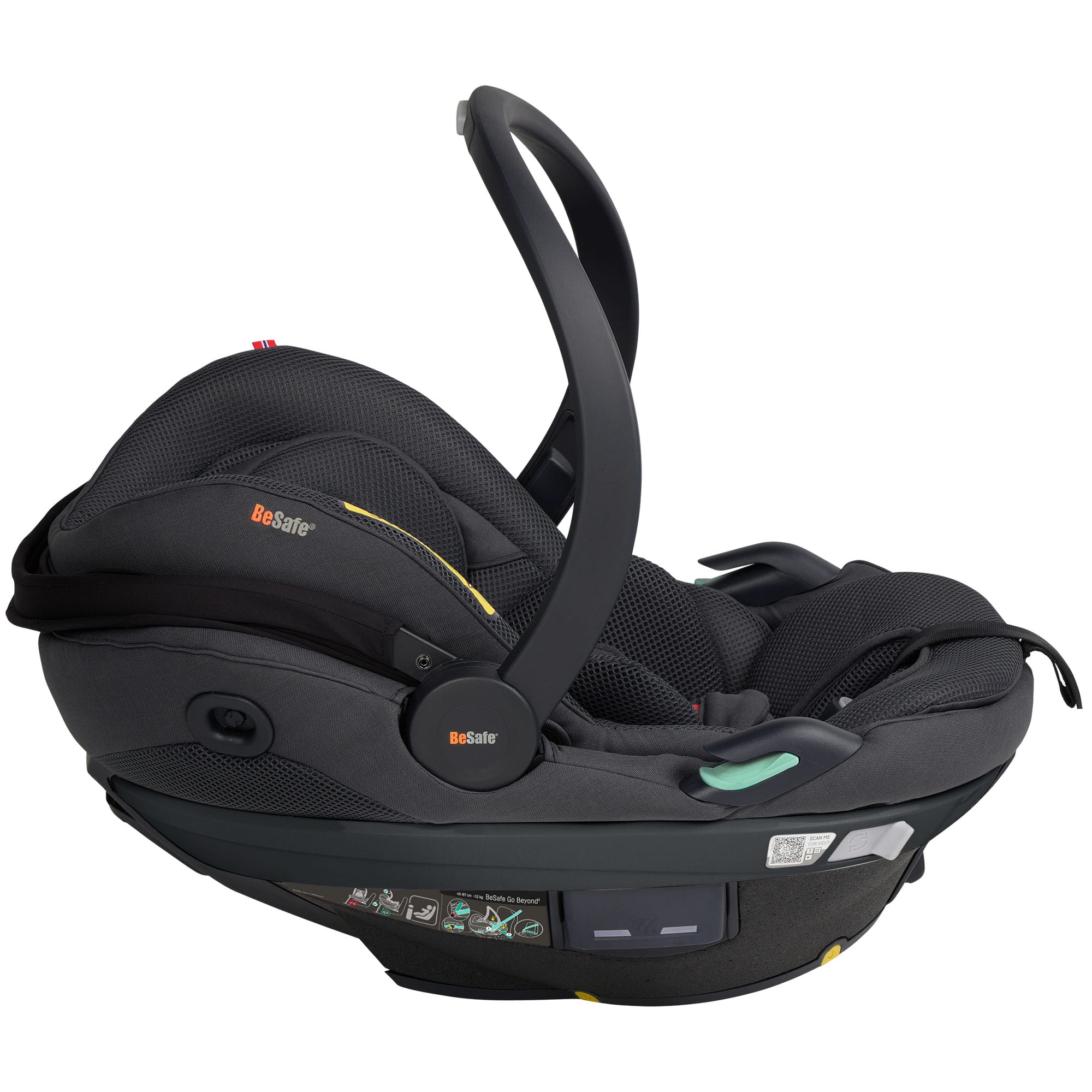 BeSafe Go Beyond 2 Car Seat in Anthracite Mesh Baby Car Seats