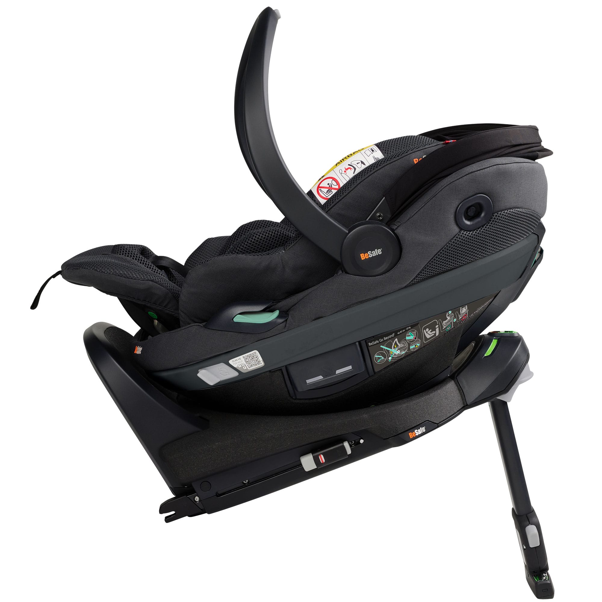 BeSafe Go Beyond 2 Car Seat in Anthracite Mesh Baby Car Seats