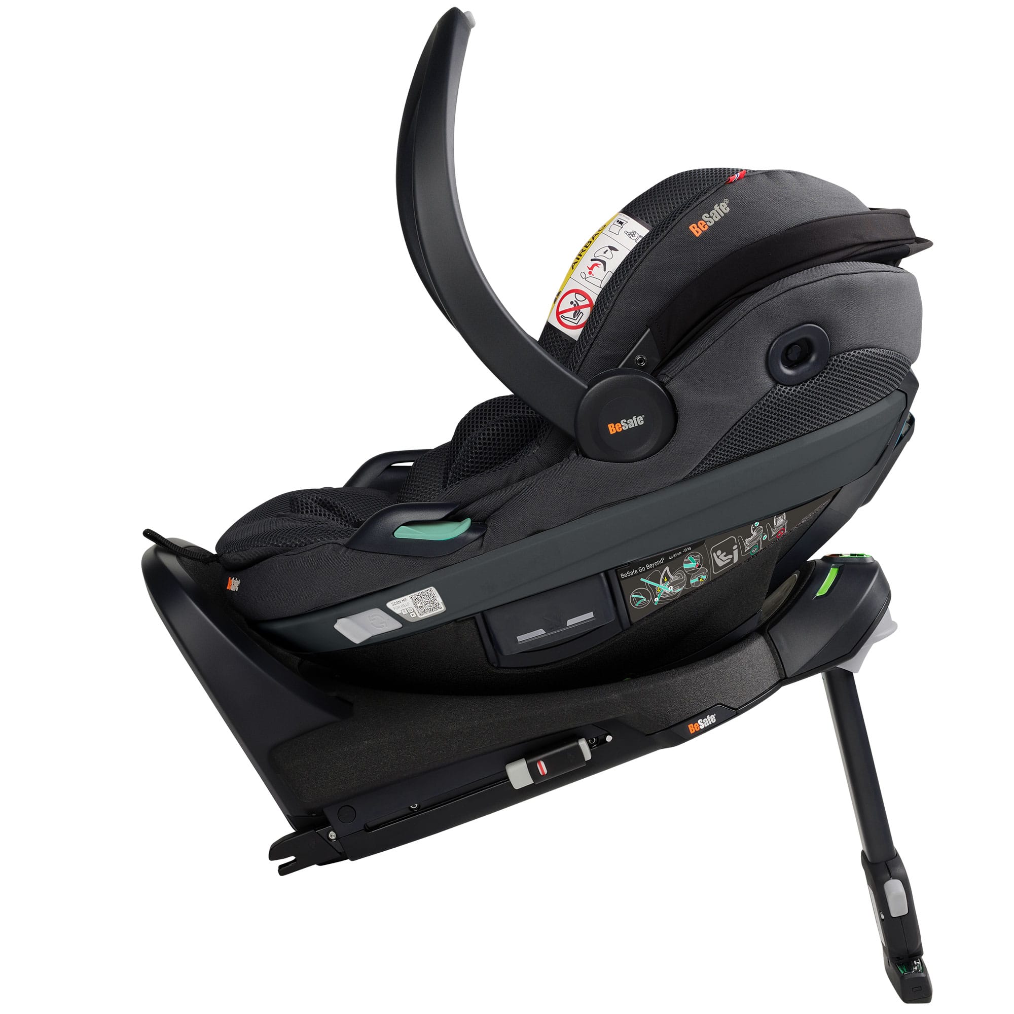 BeSafe Go Beyond 2 Car Seat in Anthracite Mesh Baby Car Seats