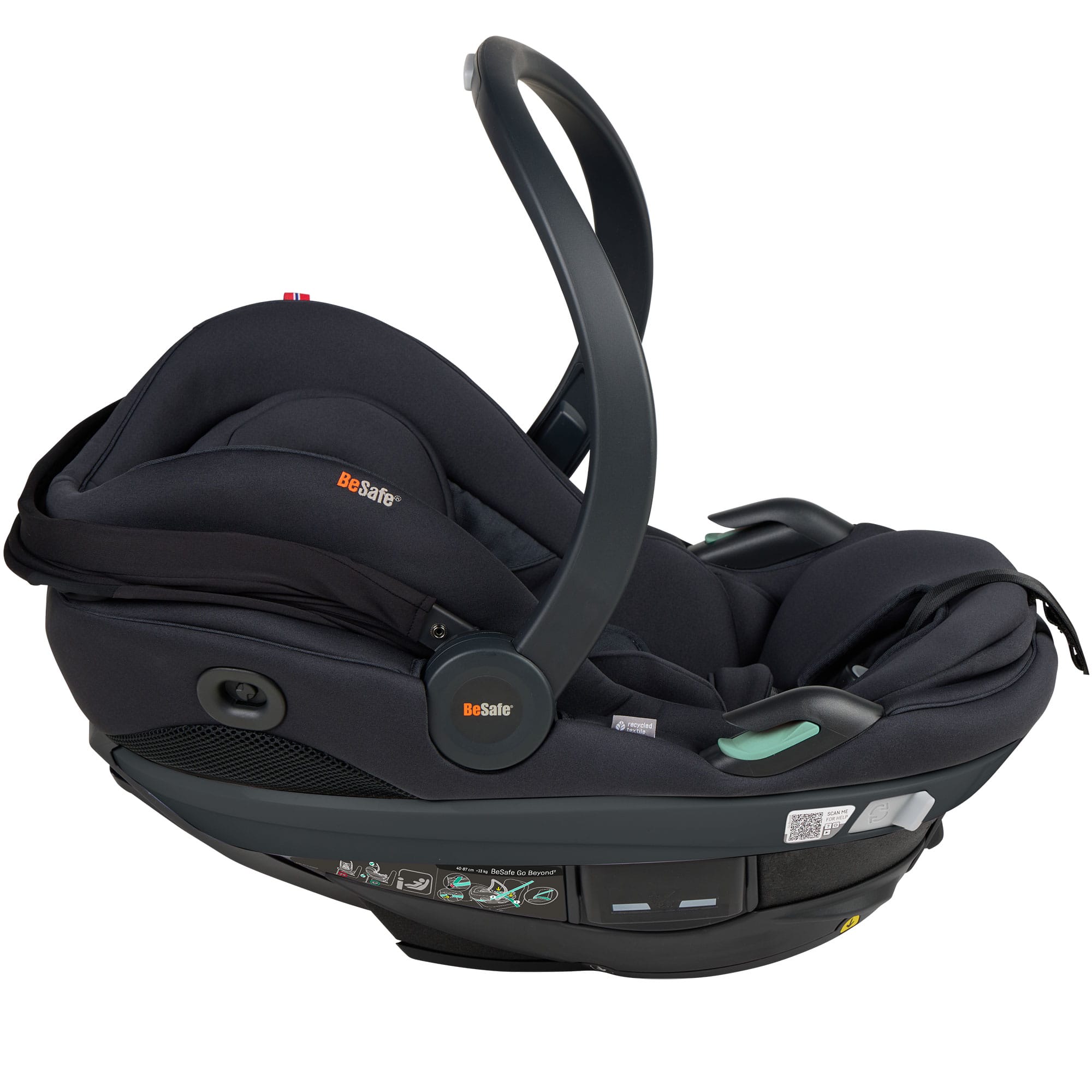 BeSafe Go Beyond 2 Car Seat in Black Soft Breeze Baby Car Seats