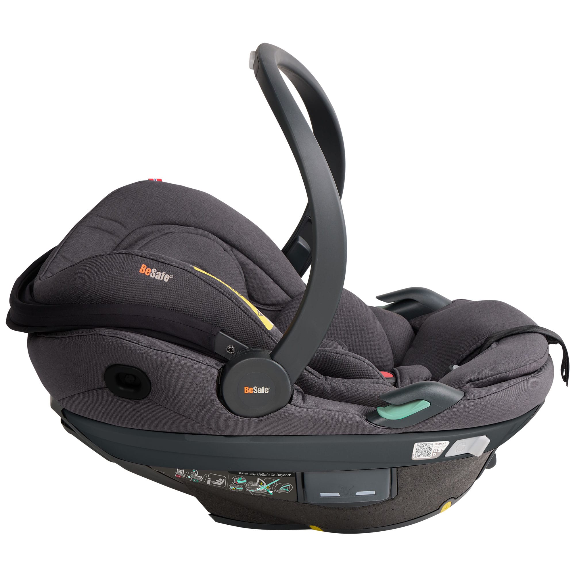 BeSafe Go Beyond 2 Car Seat in Dark Grey Melange Baby Car Seats