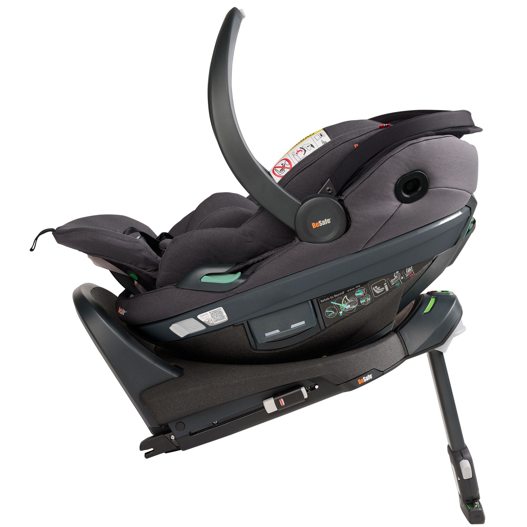 BeSafe Go Beyond 2 Car Seat in Dark Grey Melange Baby Car Seats