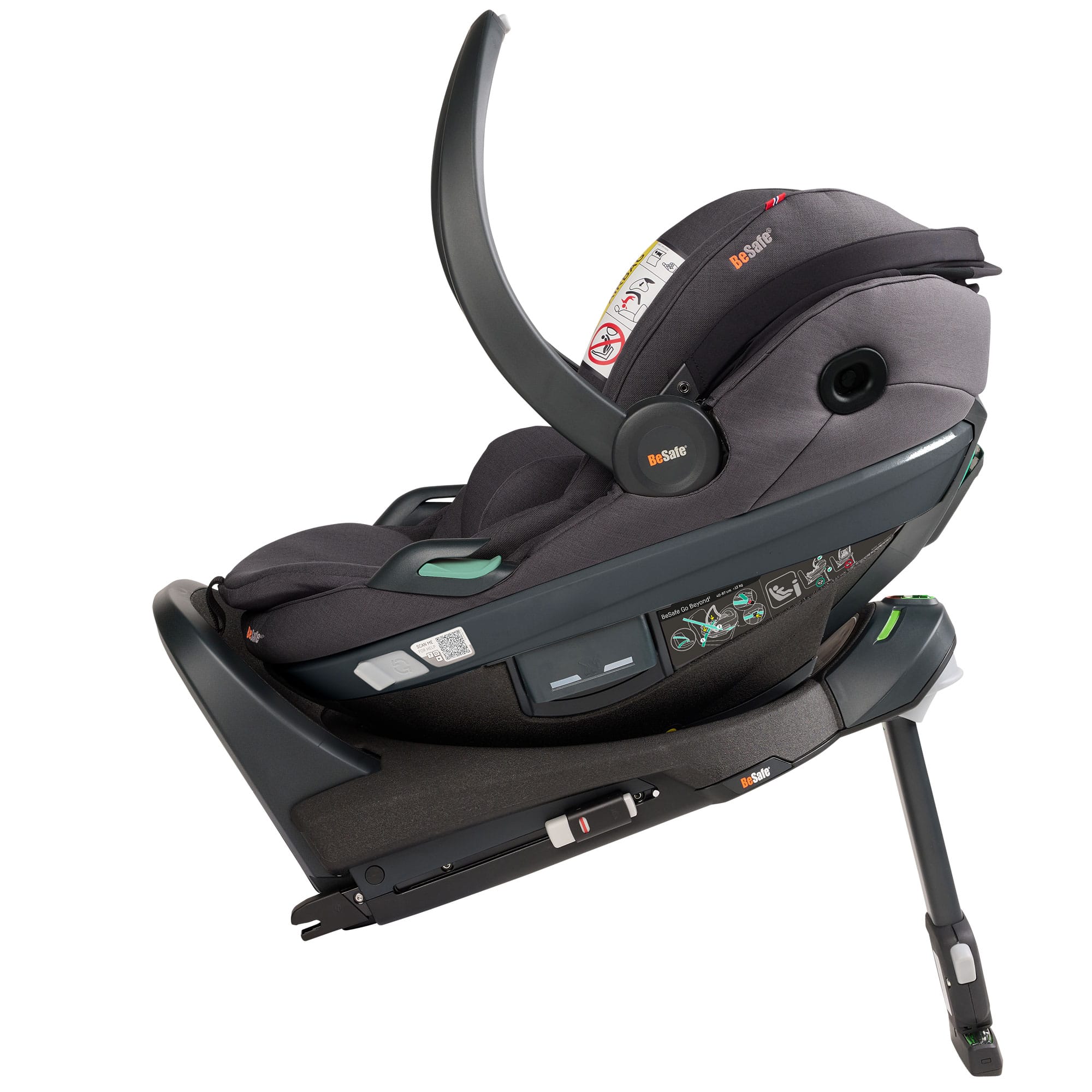 BeSafe Go Beyond 2 Car Seat in Dark Grey Melange Baby Car Seats