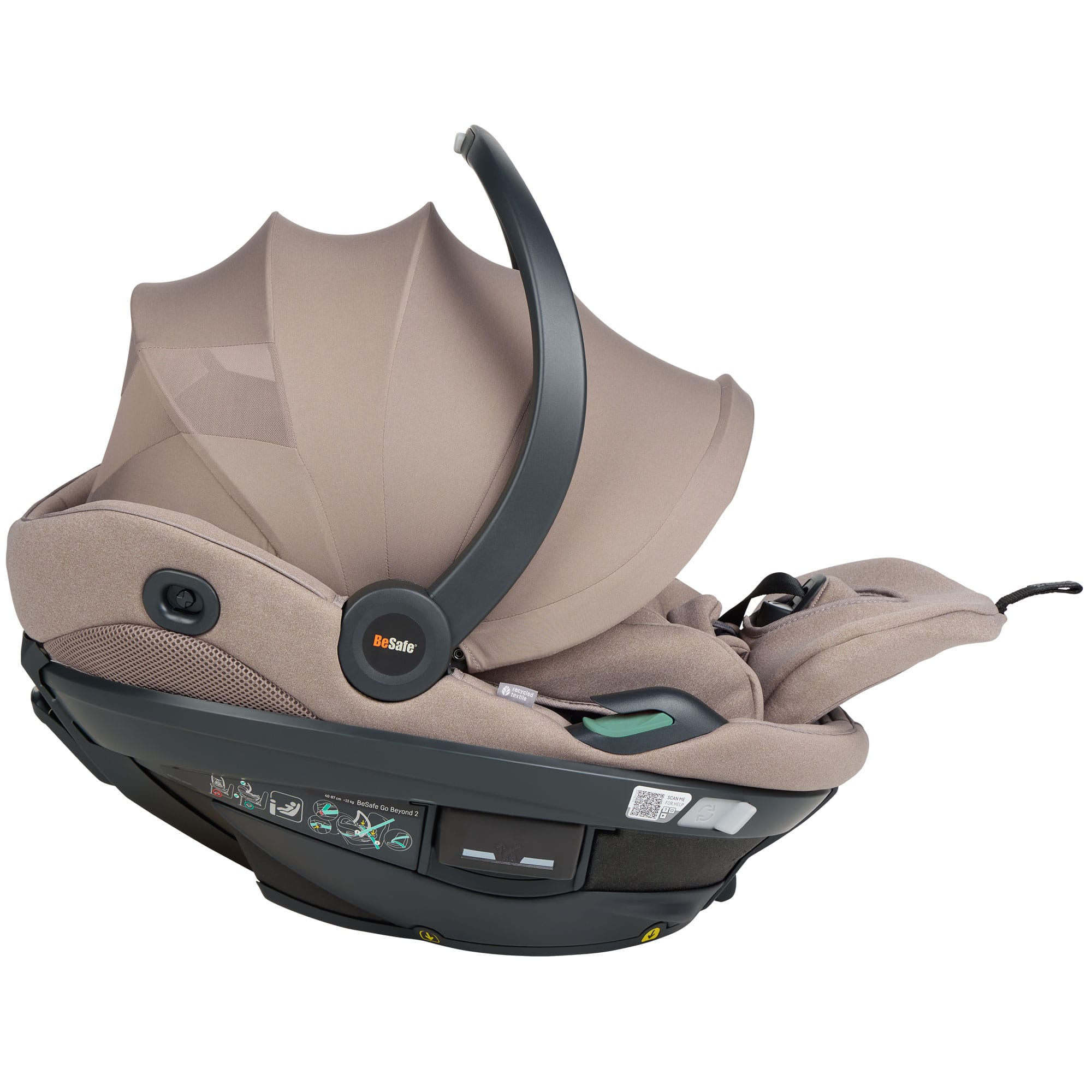 BeSafe Go Beyond 2 Car Seat in Dark Sand Soft Breeze Baby Car Seats