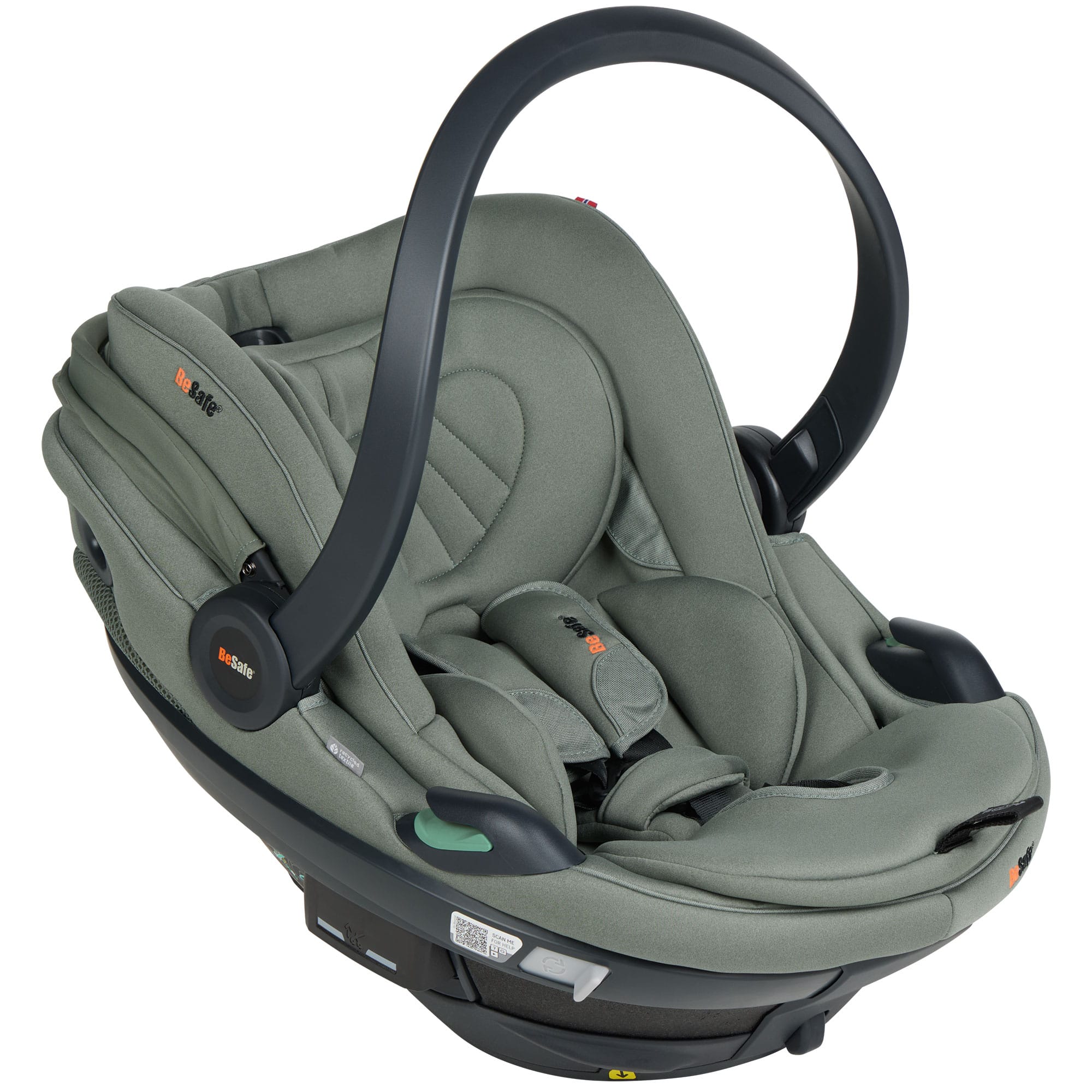 BeSafe Go Beyond 2 Car Seat in Meadow Green Soft Breeze Baby Car Seats 11043219-MGreenSoBr-One Size-Std 7072754026073