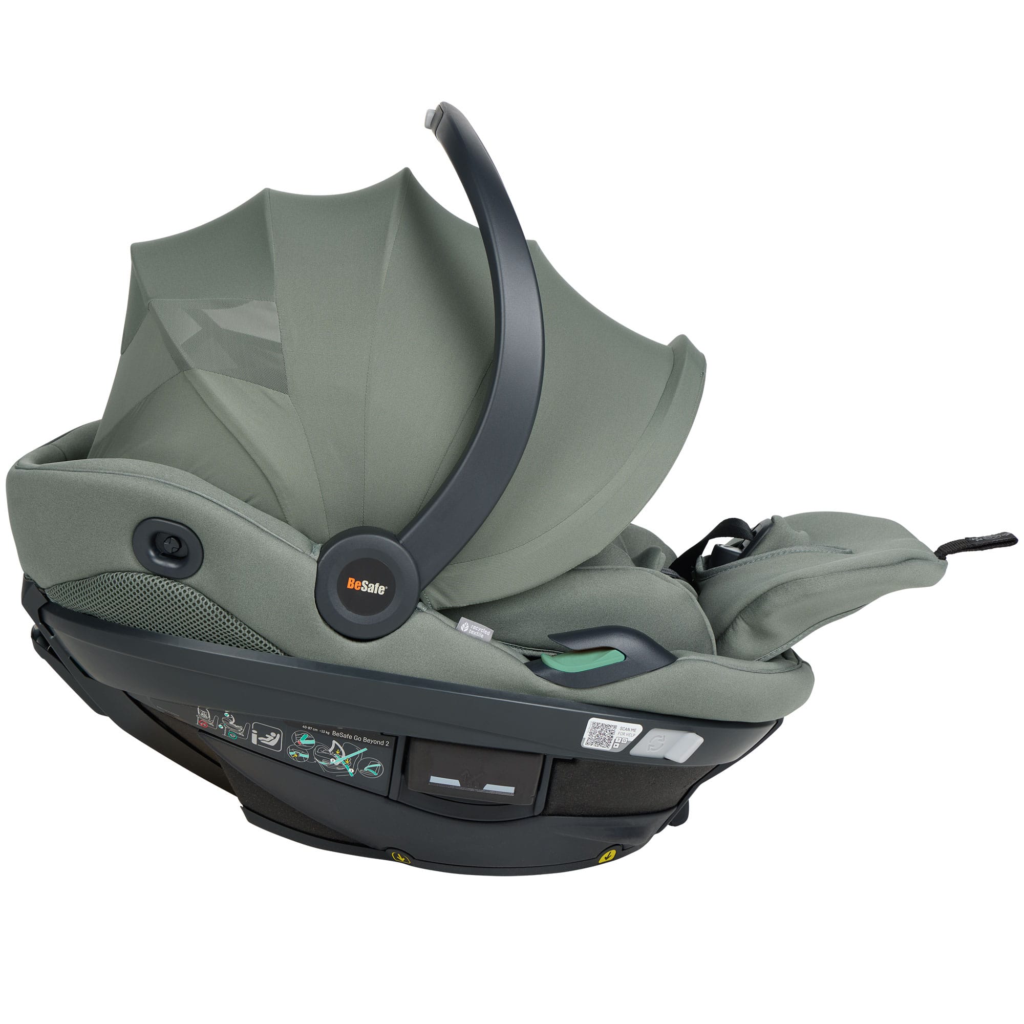 BeSafe Go Beyond 2 Car Seat in Meadow Green Soft Breeze Baby Car Seats
