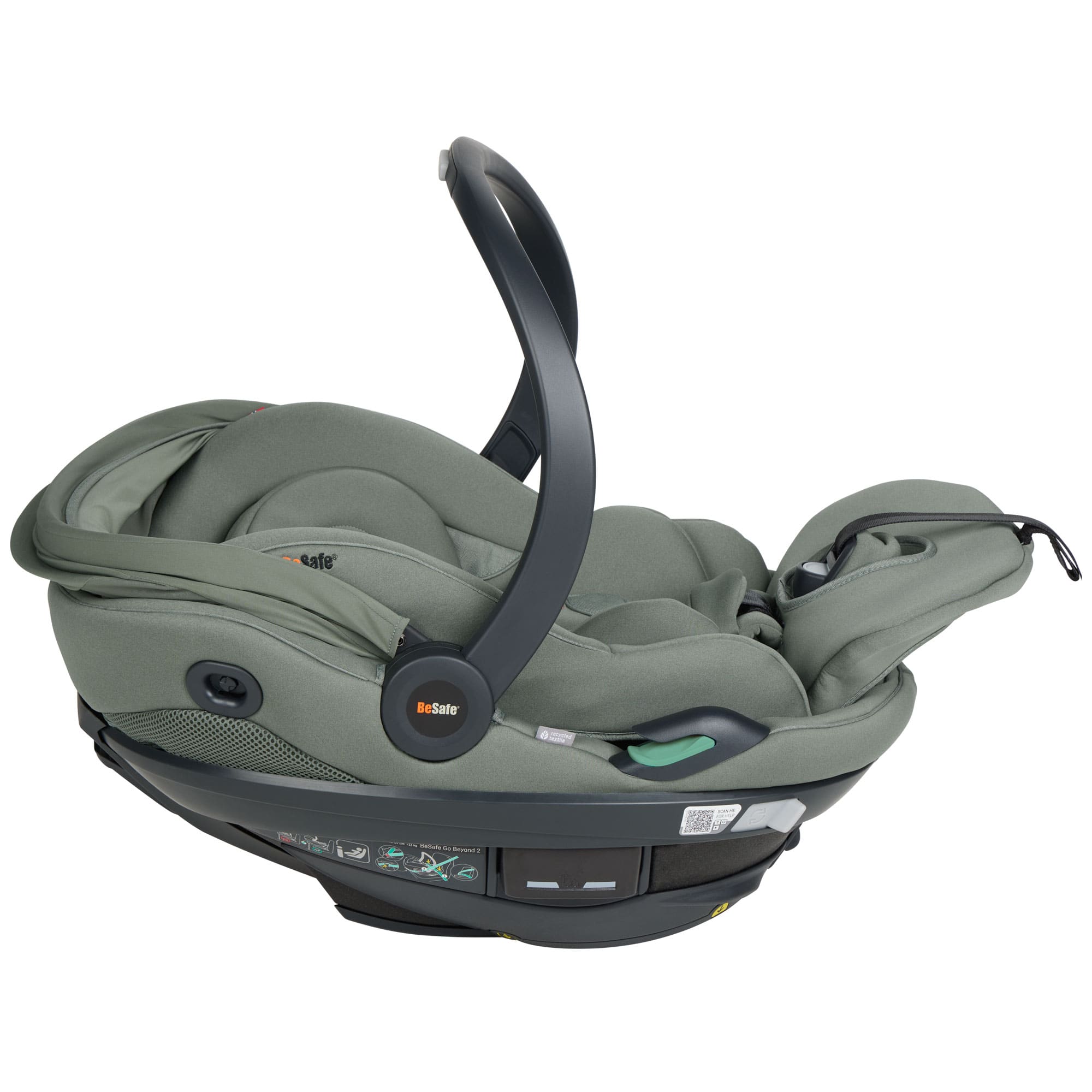 BeSafe Go Beyond 2 Car Seat in Meadow Green Soft Breeze Baby Car Seats