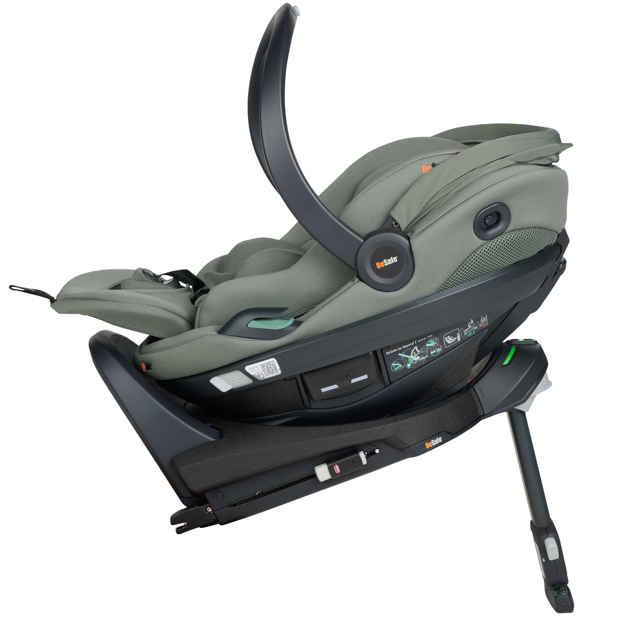 BeSafe Go Beyond 2 Car Seat in Meadow Green Soft Breeze Baby Car Seats