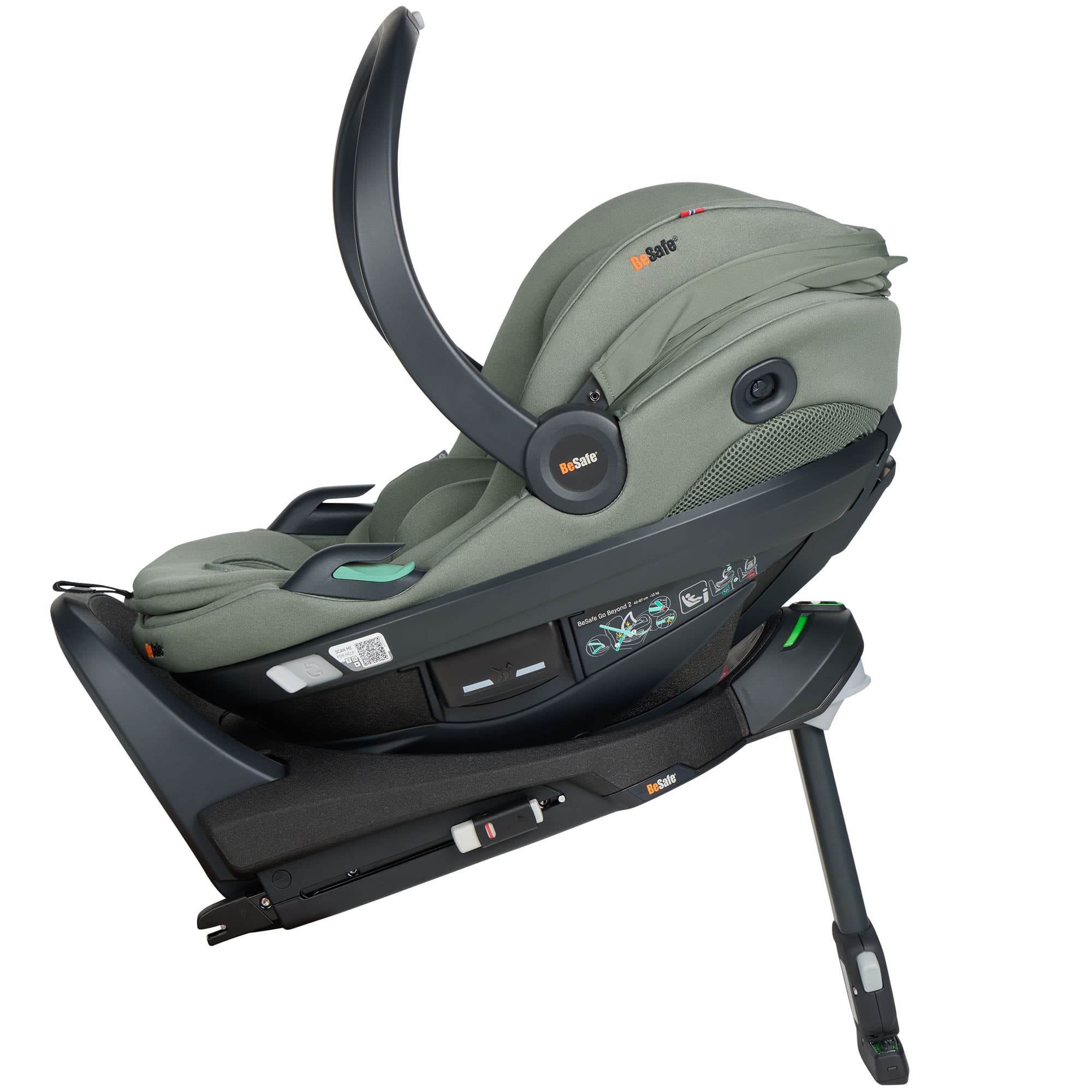 BeSafe Go Beyond 2 Car Seat in Meadow Green Soft Breeze Baby Car Seats