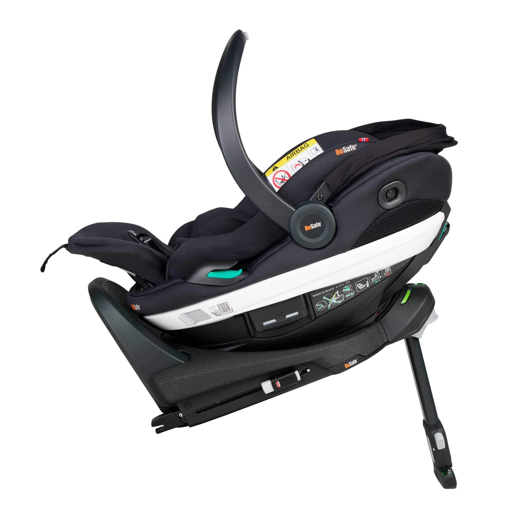 BeSafe Go Beyond Car Seat & Base in Black Soft Breeze Baby Car Seats 19298-BLACK-SO-BR 7072754023553