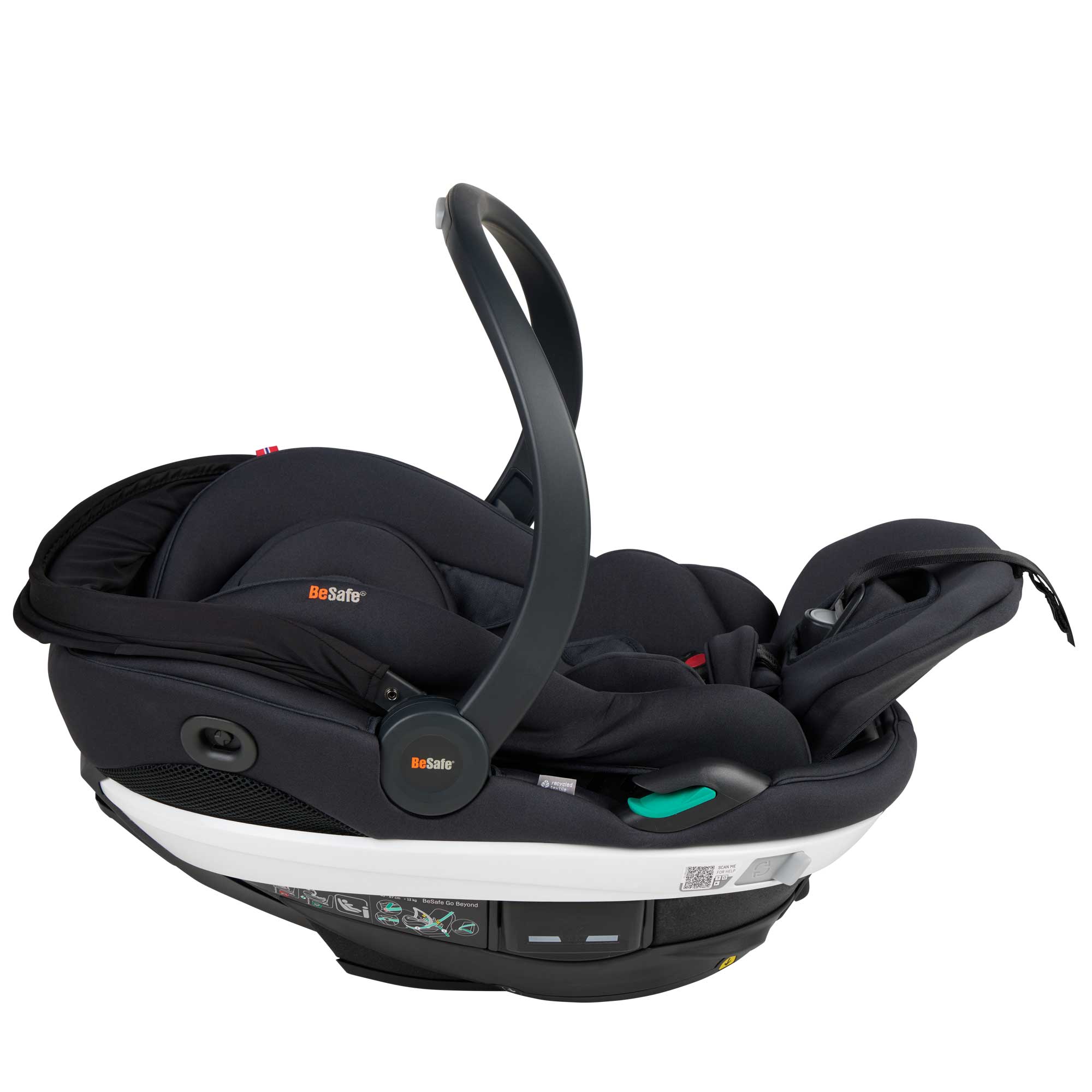 BeSafe Go Beyond Car Seat & Base in Black Soft Breeze Baby Car Seats 19298-BLACK-SO-BR 7072754023553