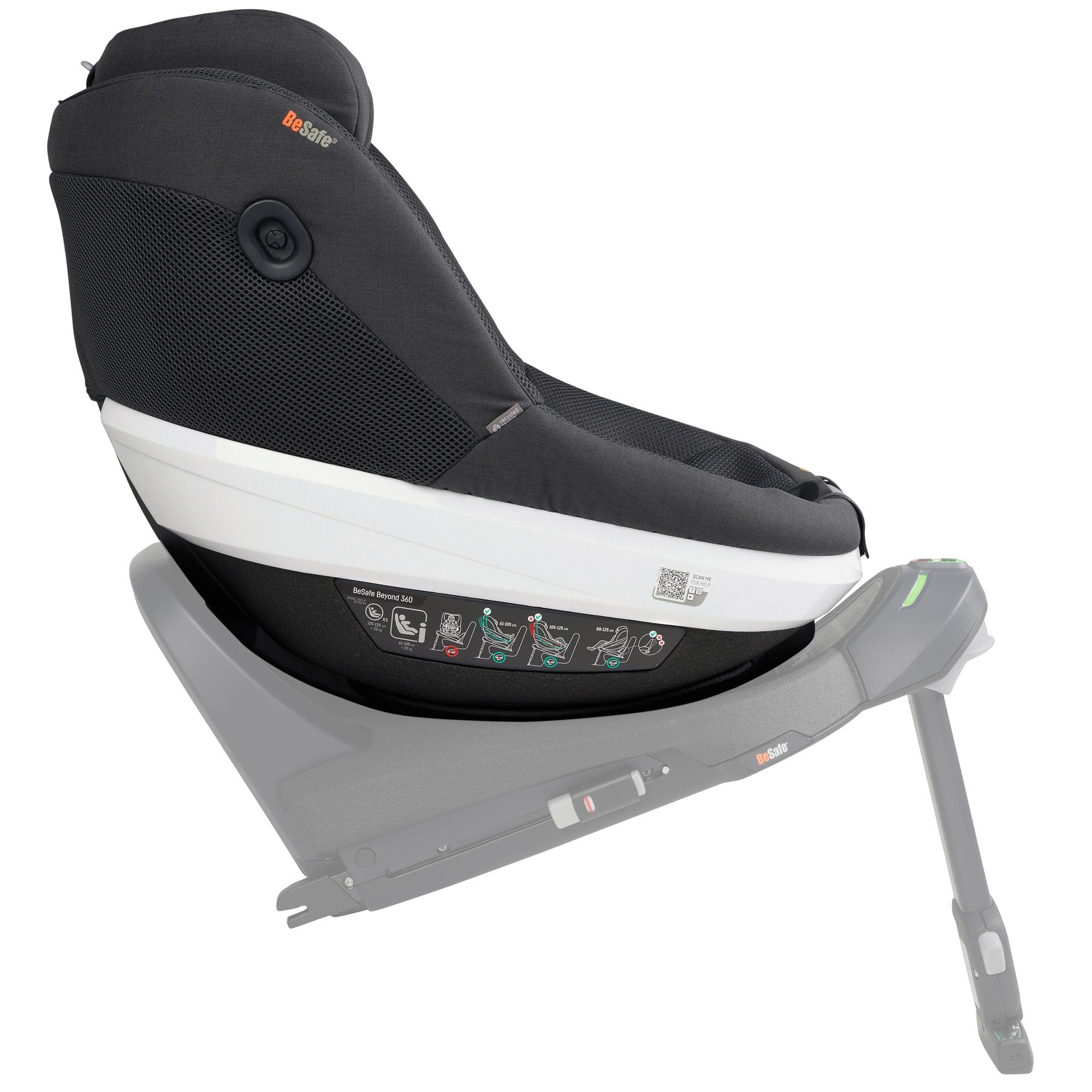 BeSafe Beyond 360 Car Seat (Anthracite Mesh) Extended Rear Facing Car Seats 1036247-AnthraciteMesh-Std