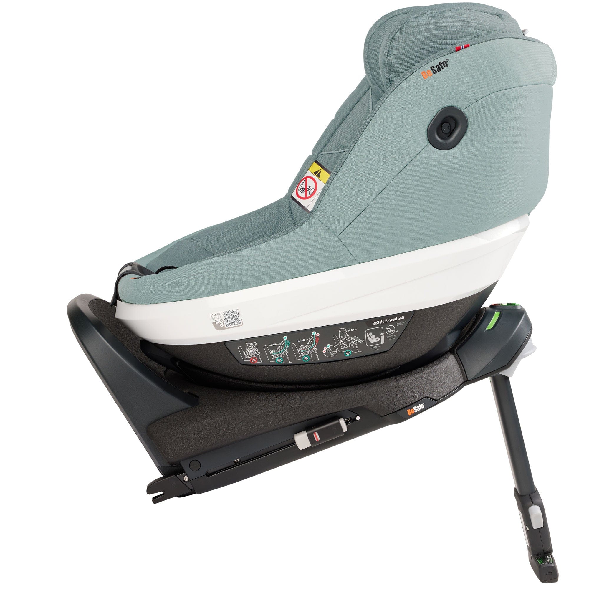 BeSafe Beyond 360 Car Seat & Base (Sea Green Melange) Swivel Car Seats 15492-GRN-MEL 7072754021122