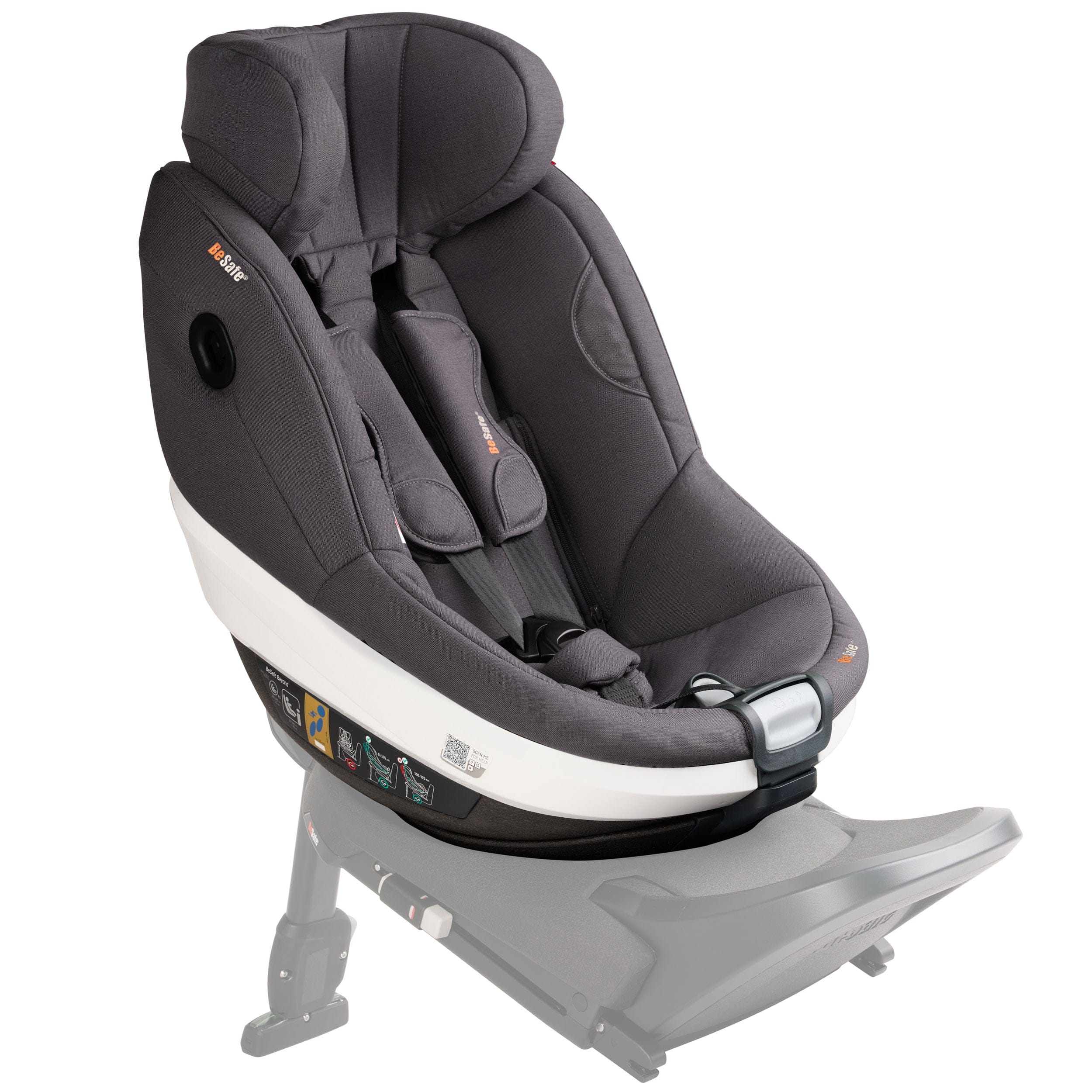 BeSafe Beyond 360 Car Seat (Dark Grey Melange) Swivel Car Seats
