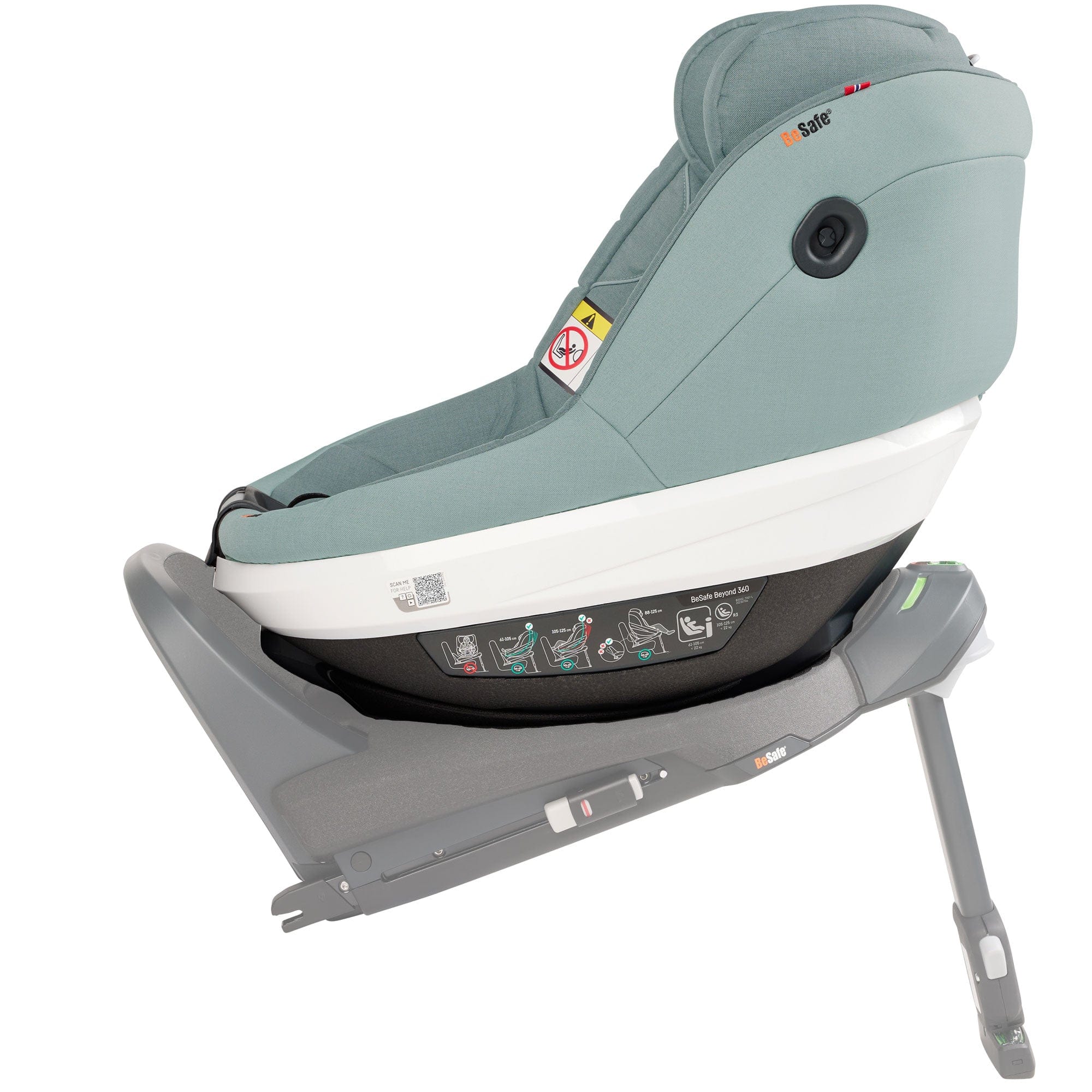 BeSafe Beyond 360 Car Seat (Sea Green Melange) Swivel Car Seats 1036247-SeaGreenMelange-Std 7072754021122