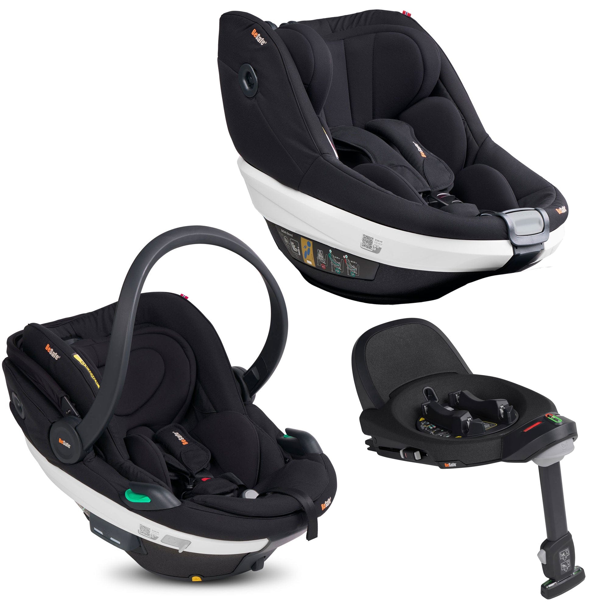 BeSafe Beyond 360 Complete Bundle in Black Cab Swivel Car Seats 15498-BLK-CAB 7072754020767