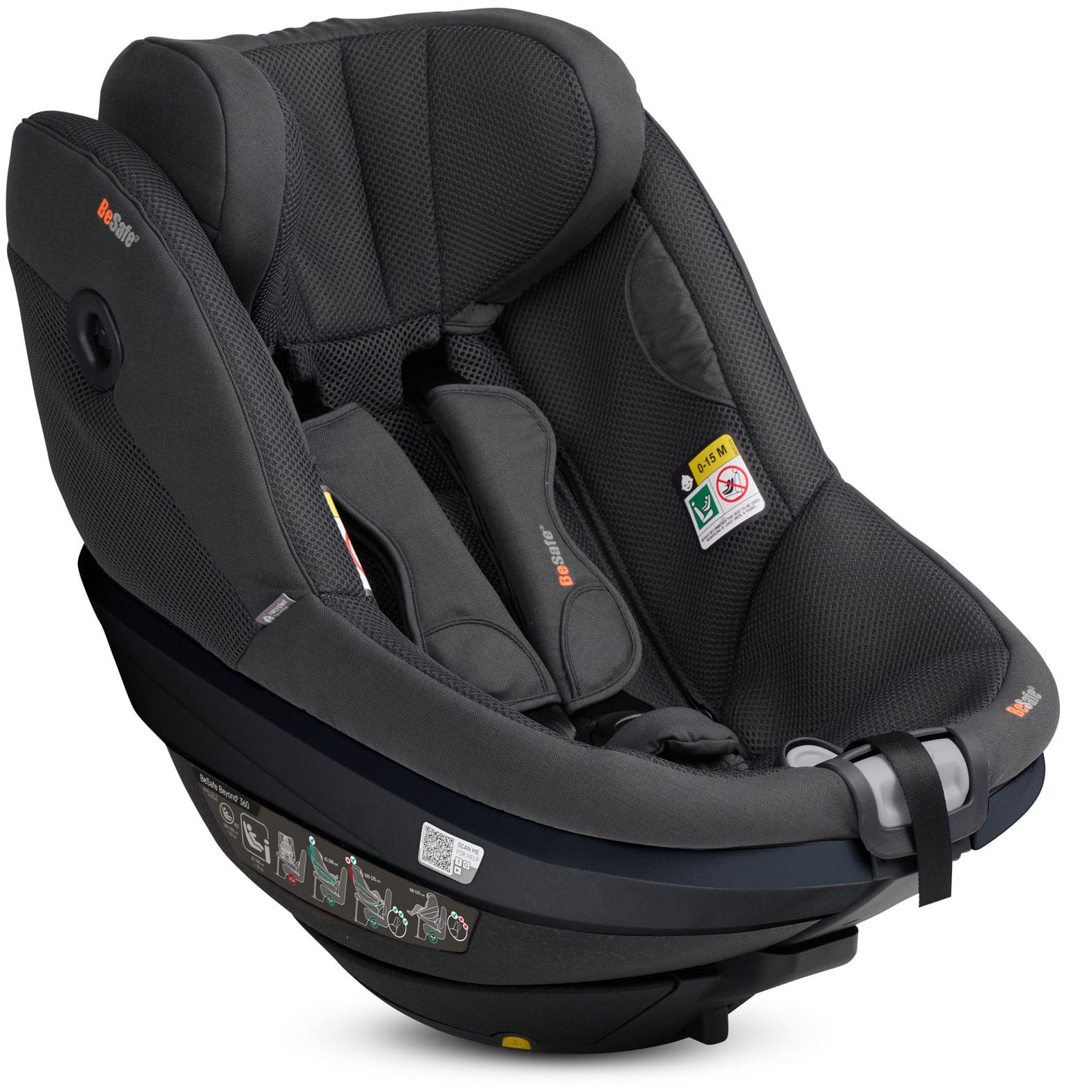 BeSafe Beyond 2 360 Car Seat & Base in Anthracite Mesh Toddler Car Seats 11045369-AnthraMesh-Std 7072754026684